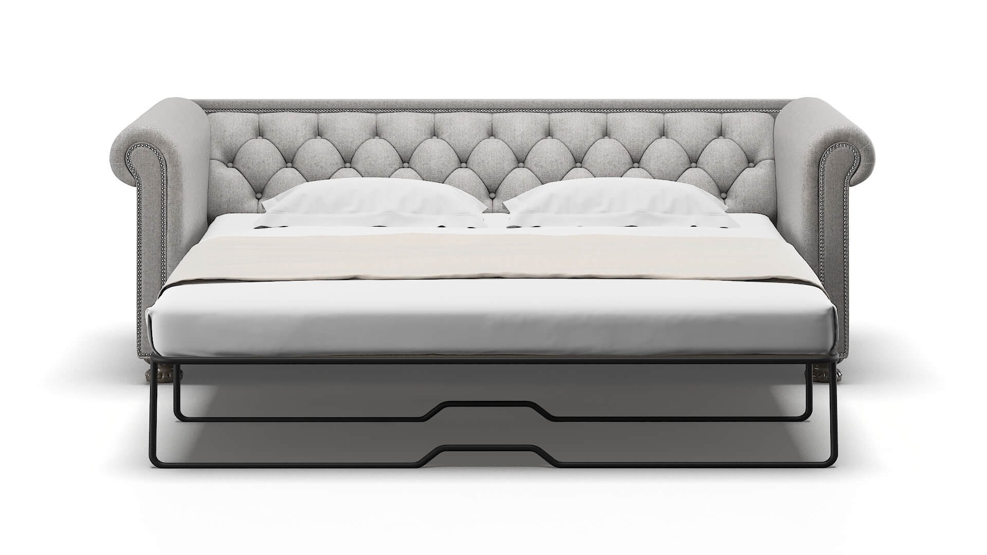 Athens Sasha Silver Sofa Sleeper Espresso legs 1