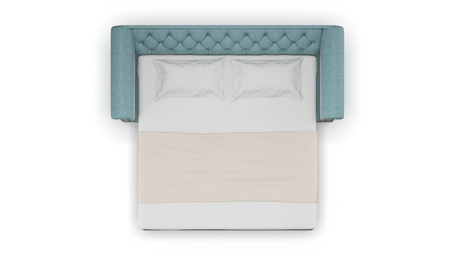 Athens Sasha Teal Sofa Sleeper Espresso legs 3