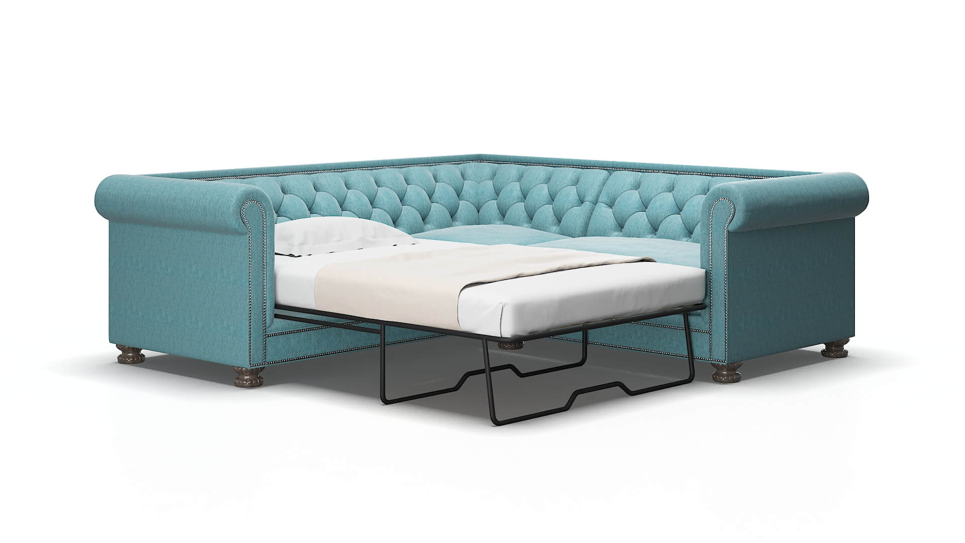 Athens Sorrento Denim Sectional Sleeper 2