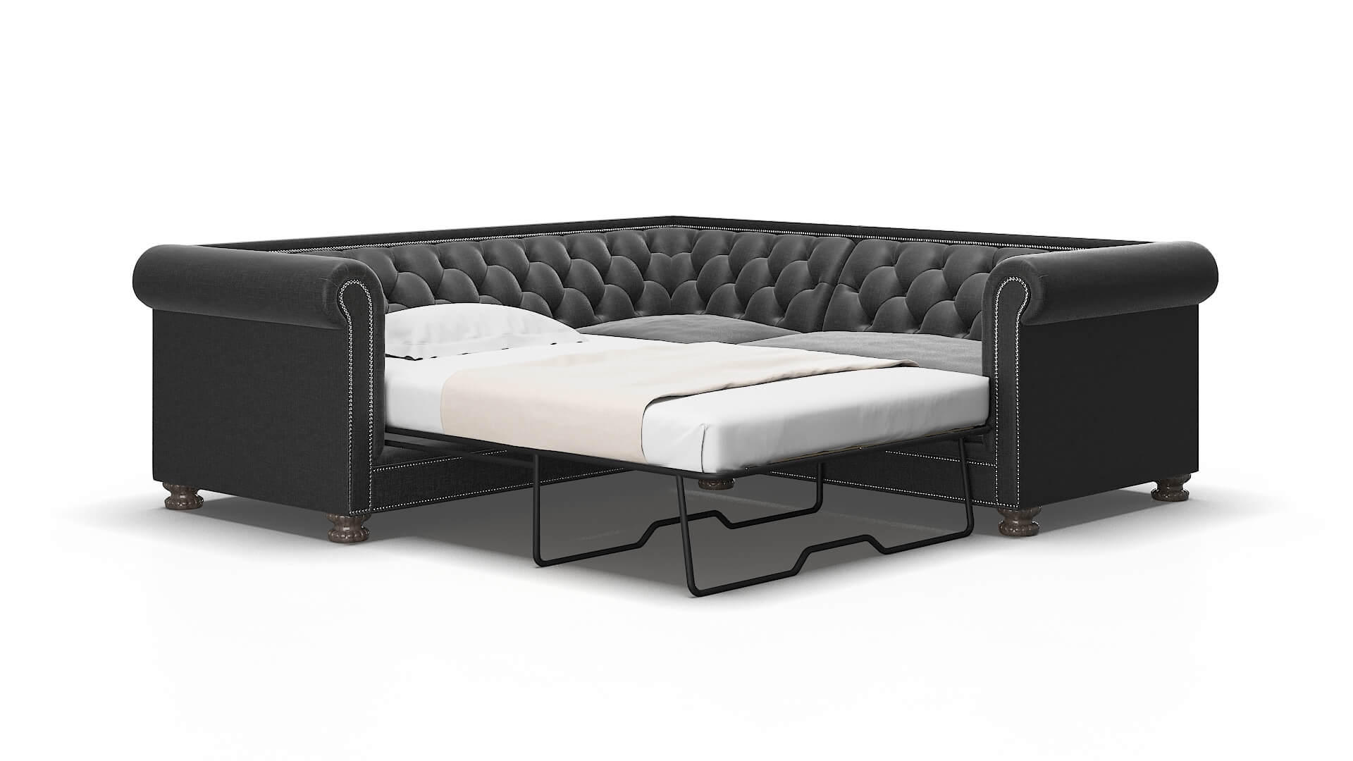 Athens Sosoftness 54 Sectional Sleeper Espresso legs 2