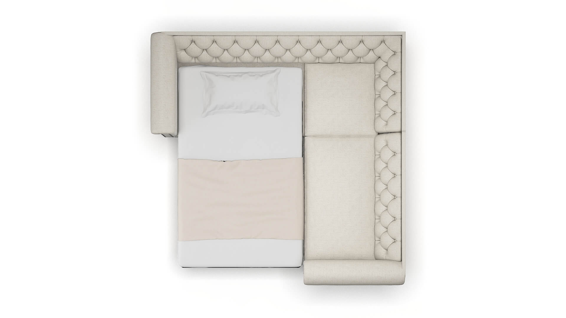 Athens Terrain Natural Sectional Sleeper Espresso legs 3