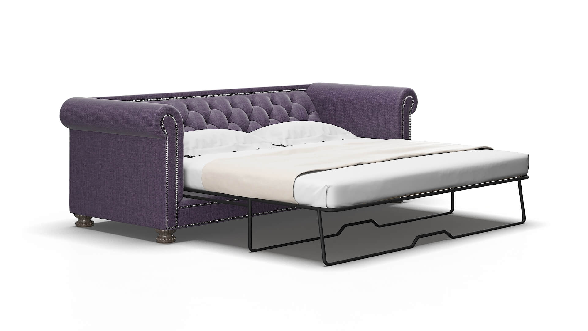 Athens Tess blackberry Sofa sleeper Espresso Legs  2