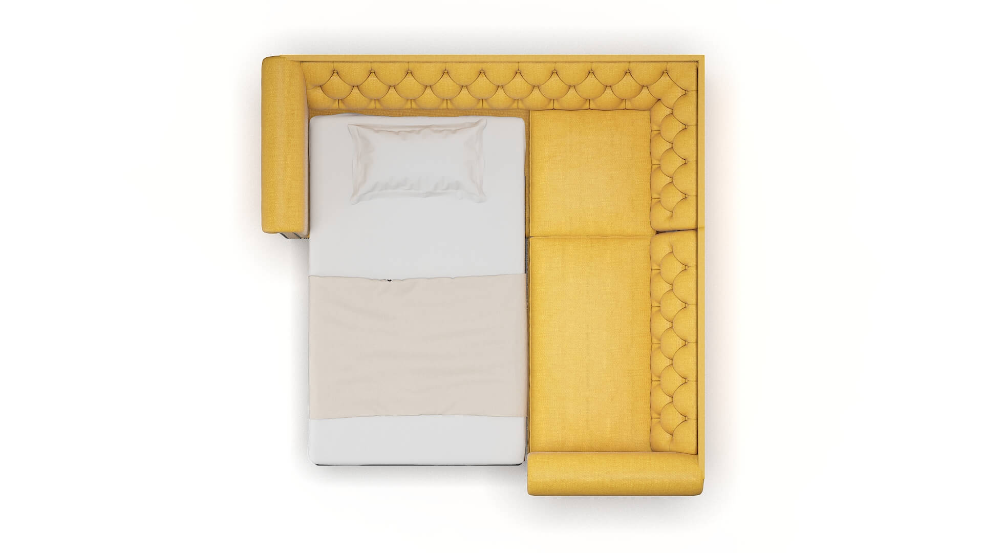 Athens Tess Turmeric Sectional Sleeper Espresso legs 3