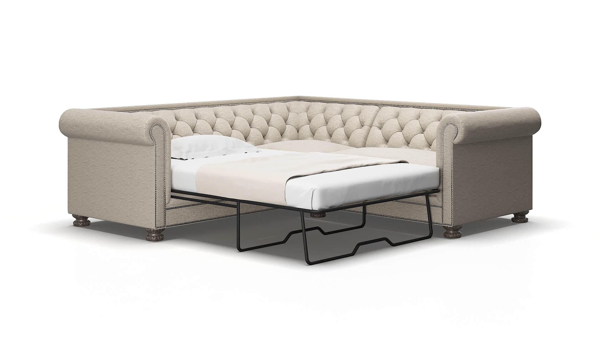 Athens Urban_d steel Sectional sleeper Espresso Legs  2