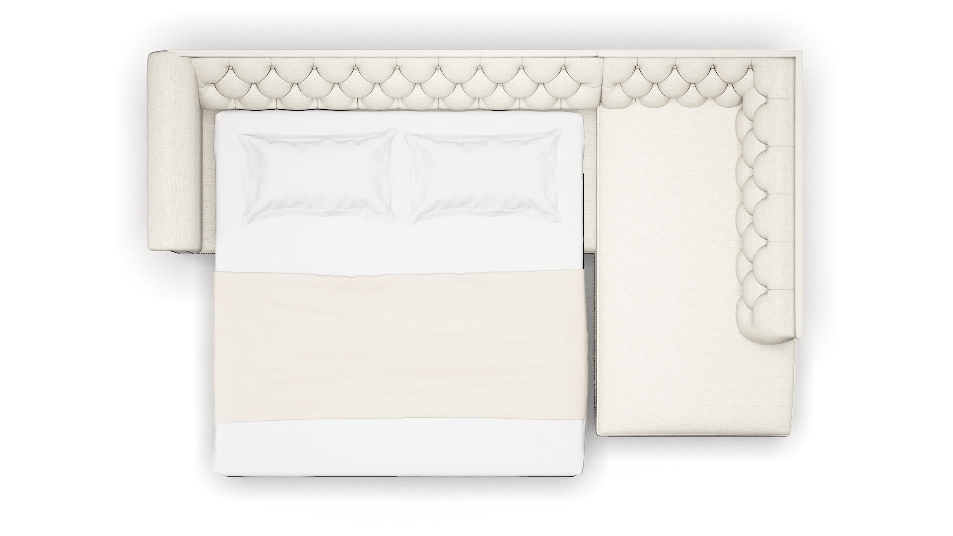 Athens Venus Cream Panel Sleeper Espresso legs 3