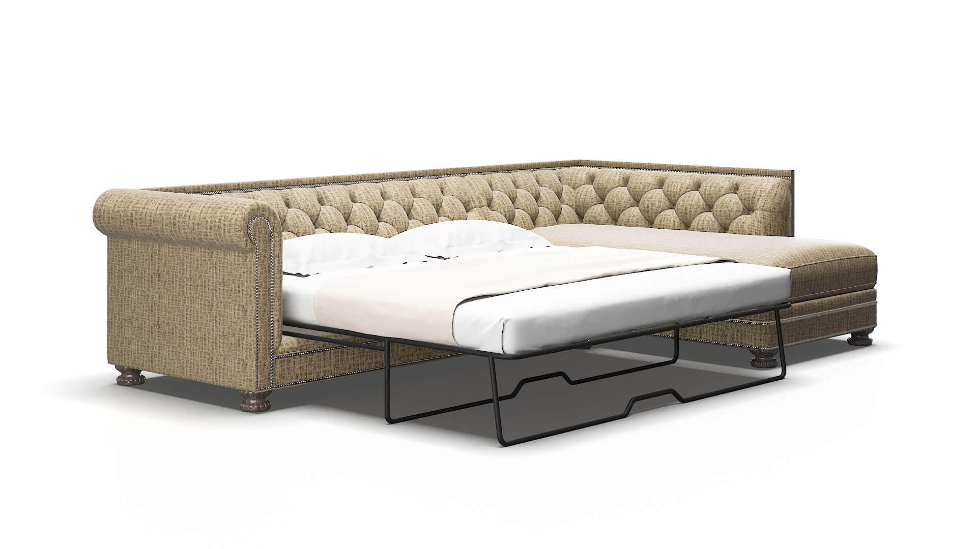 Athens Venus Mocha Panel Sleeper Espresso legs 2