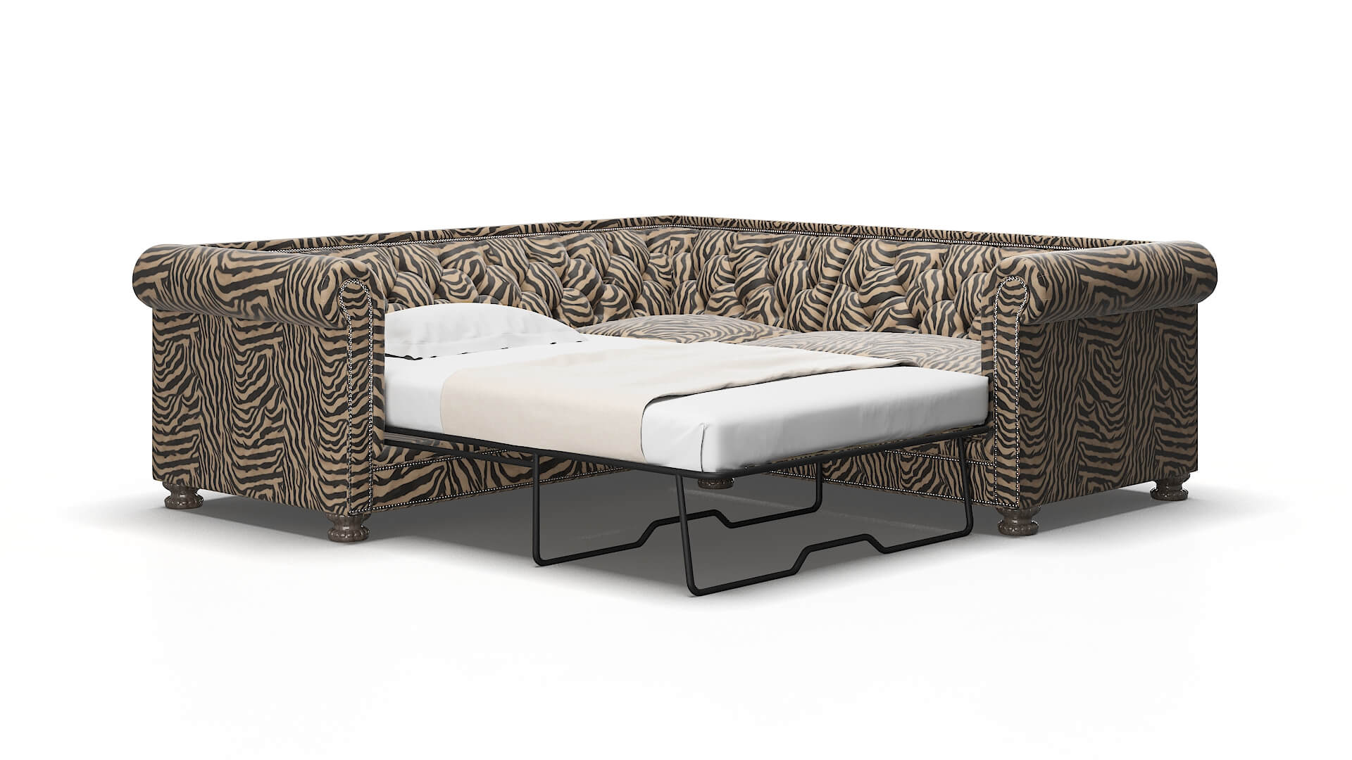 Athens Zambia coffee Sectional sleeper Espresso Legs  2