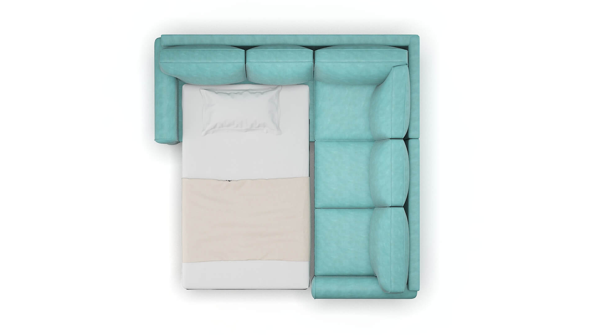 Augusta Avalon_hp Aqua Sectional Sleeper Espresso legs 3