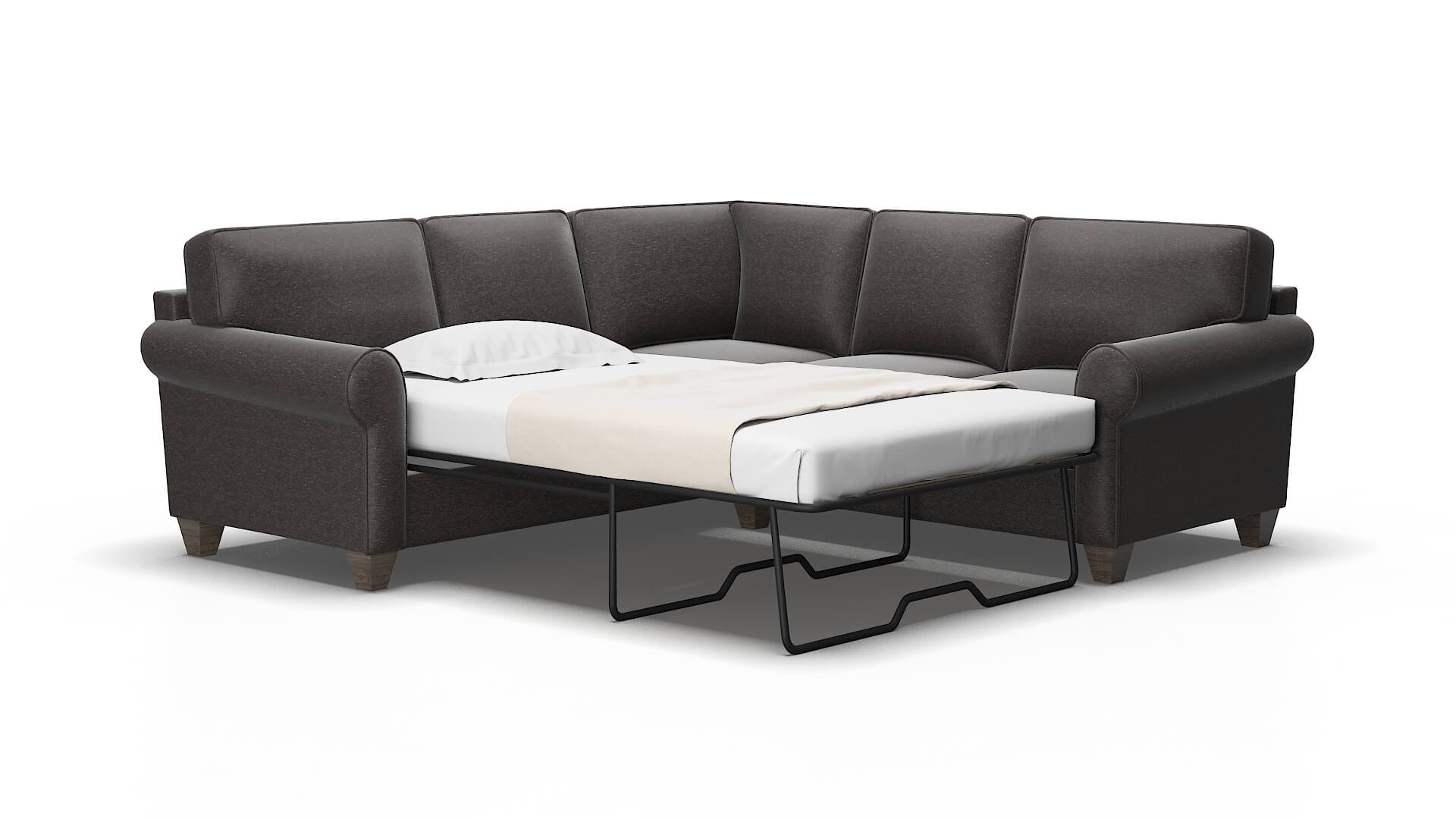 Augusta Avenger denim Sectional sleeper Espresso Legs  2