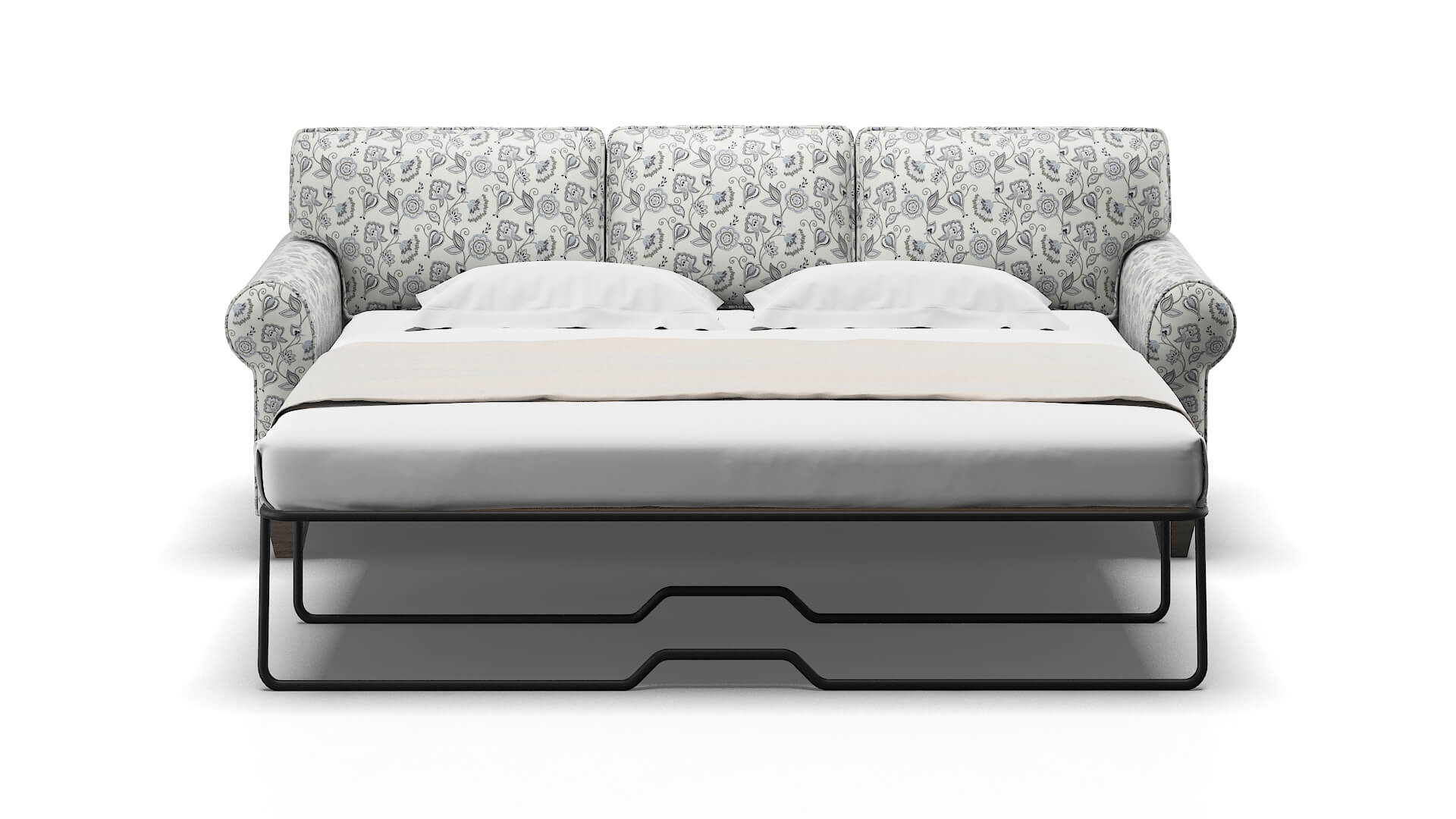 Augusta Avignon Sky Sofa Sleeper Espresso legs 1