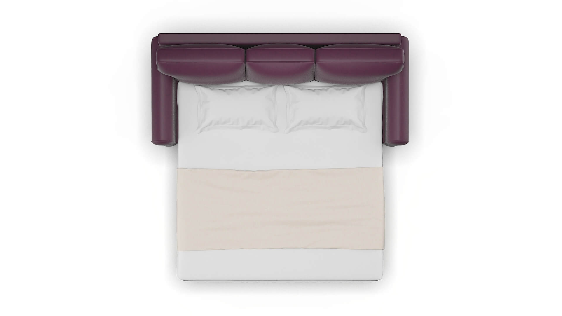 Augusta Bella Aubergine Sofa Sleeper Espresso legs 3