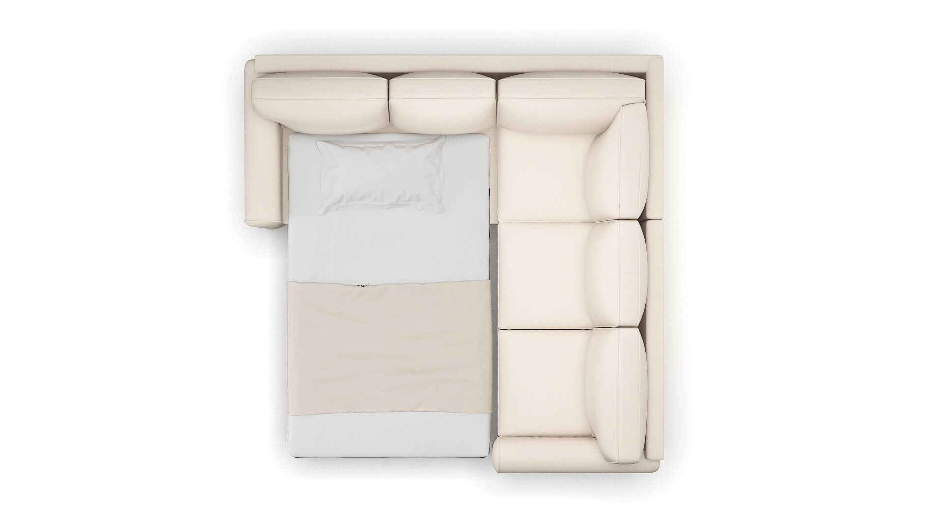 Augusta Bella Buckwheat Sectional Sleeper Espresso legs 3