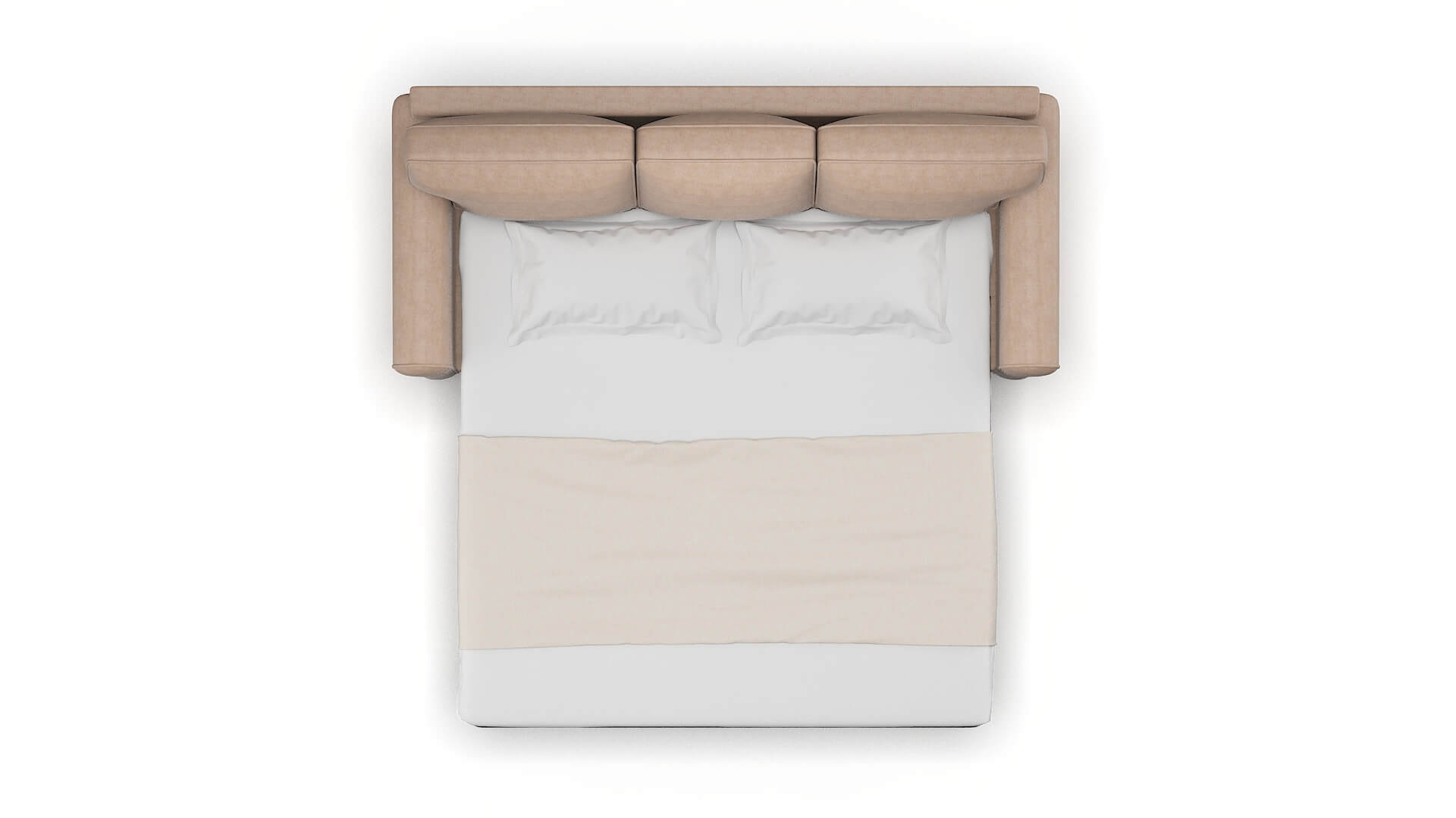 Augusta Bella Pewter Sofa Sleeper Espresso legs 3