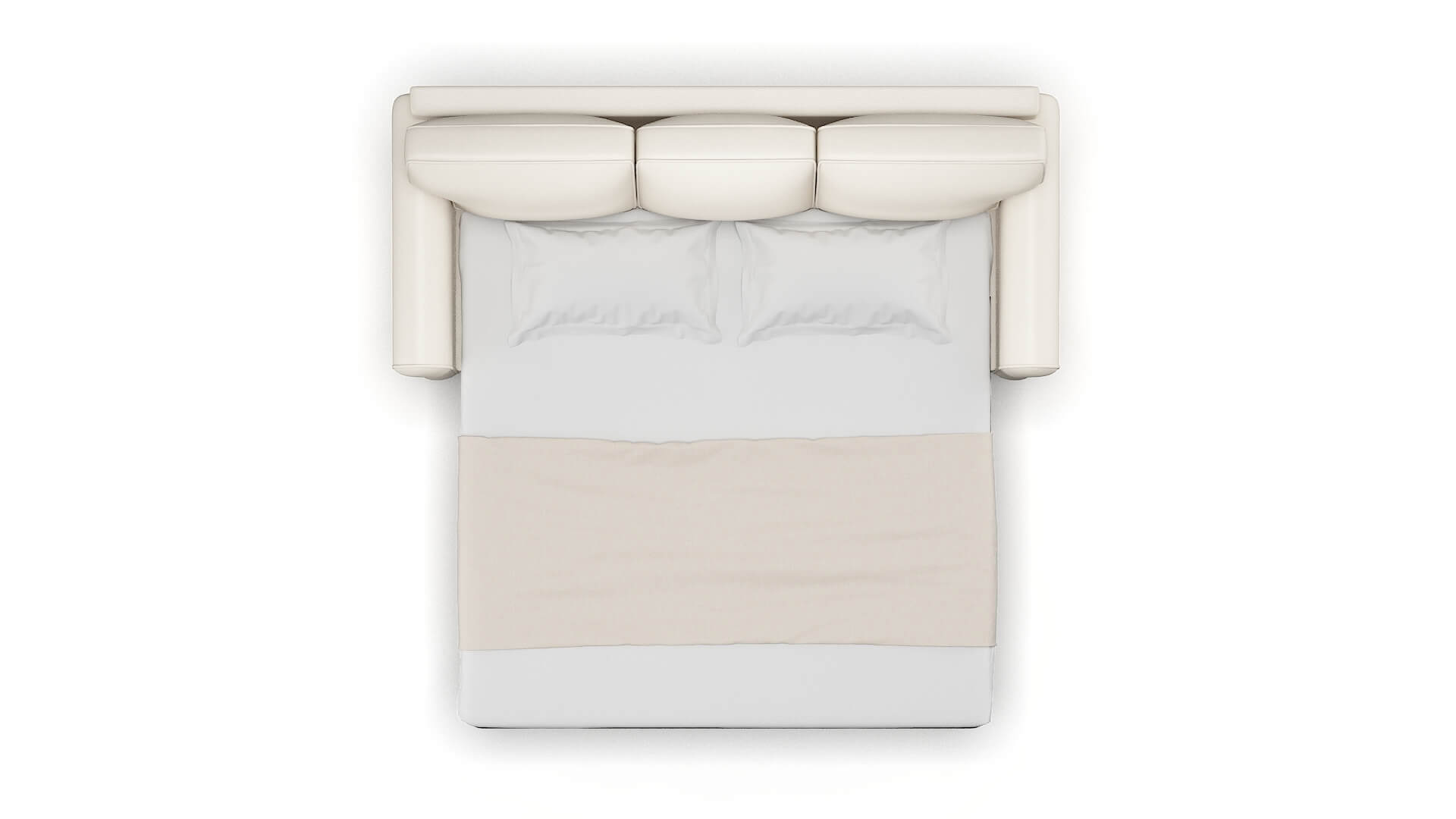 Augusta Blanche Milky Sofa Sleeper Espresso legs 3