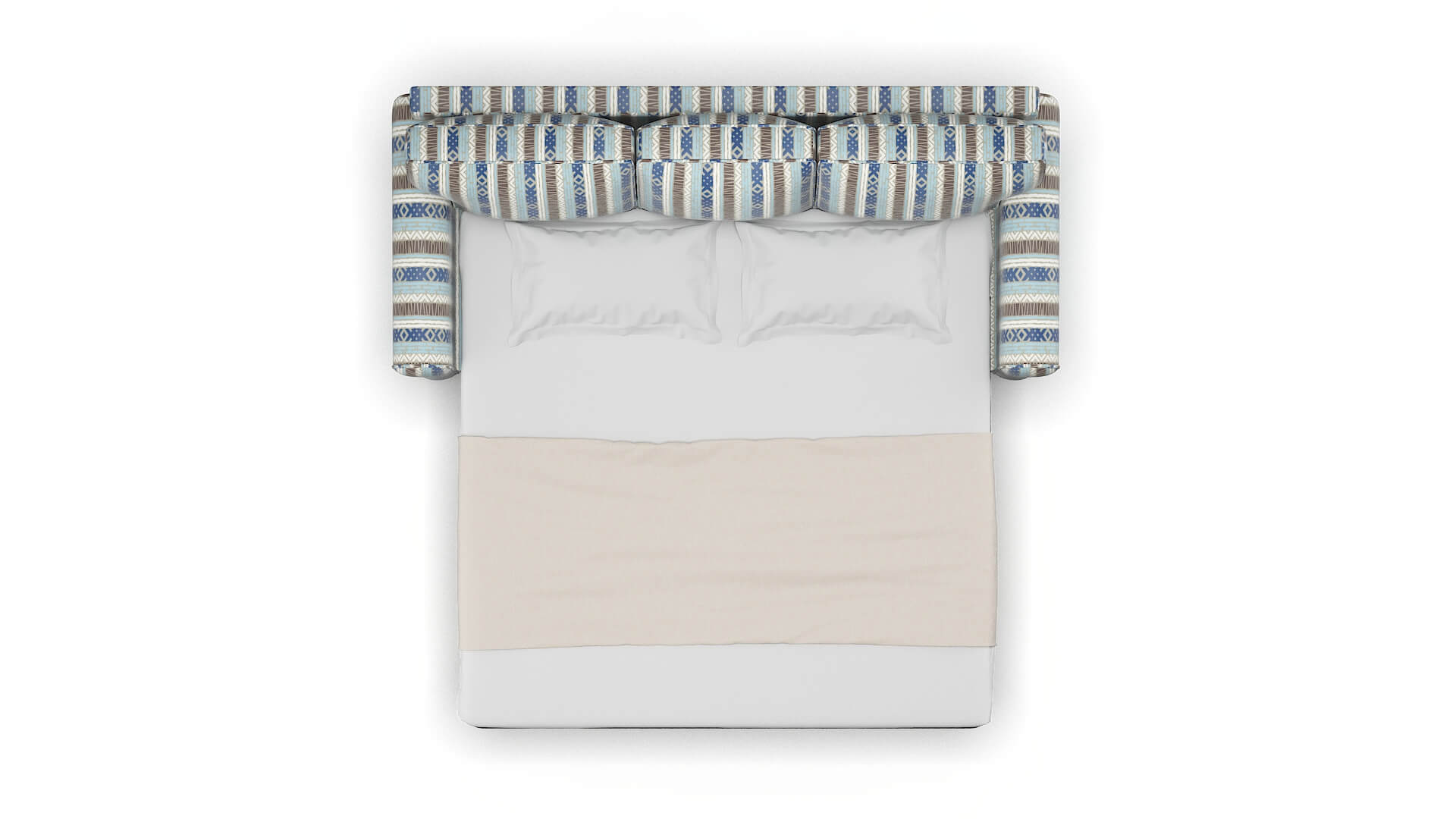 Augusta Bodhi Indigo Sofa Sleeper Espresso legs 3