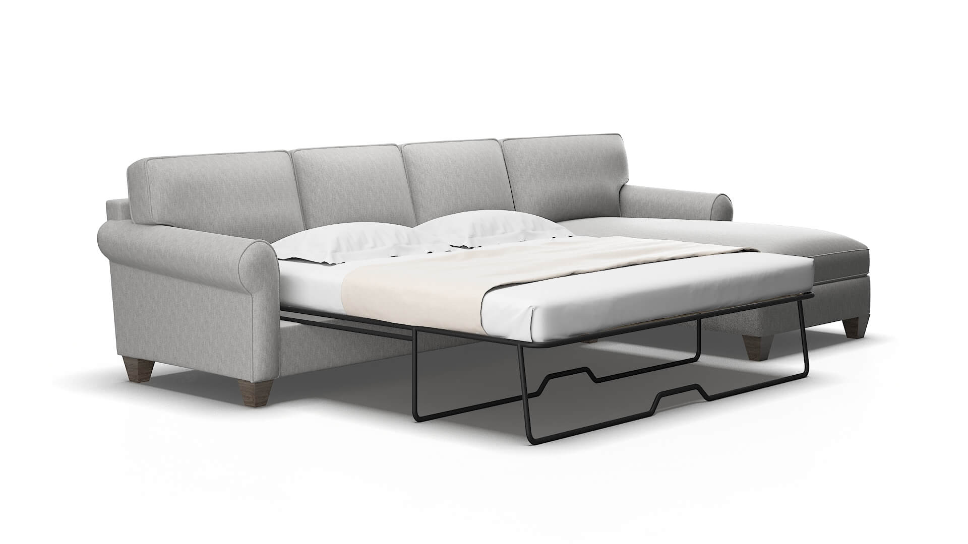 Augusta Bungalow graphite Panel sleeper Espresso Legs  2