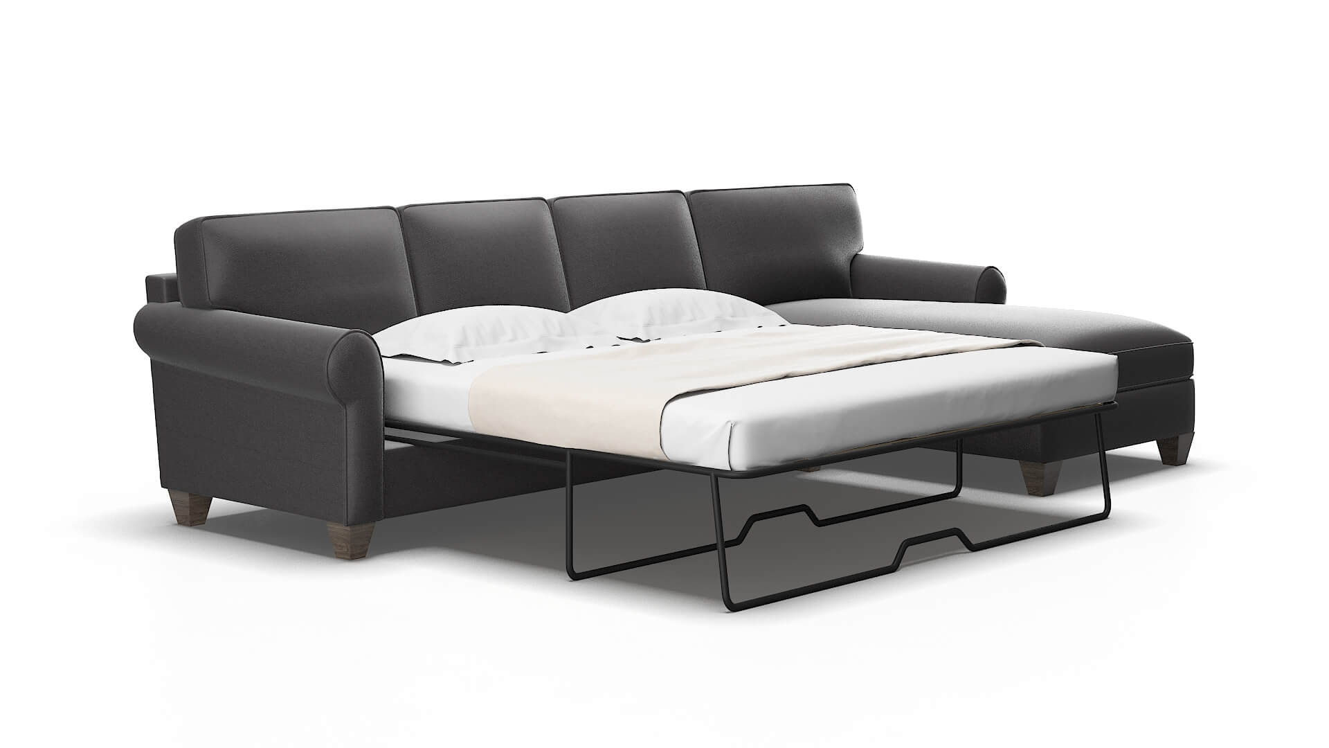 Augusta Catalina charcoal Panel sleeper Espresso Legs  2