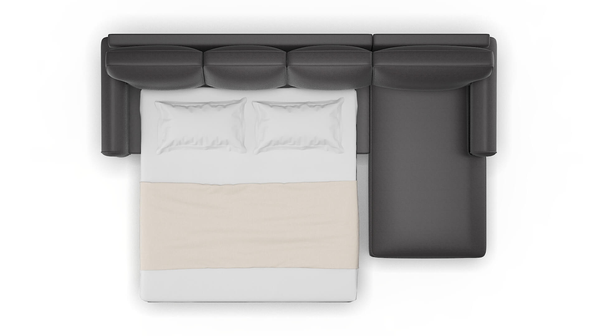 Augusta Catalina Charcoal Panel Sleeper Espresso legs 3