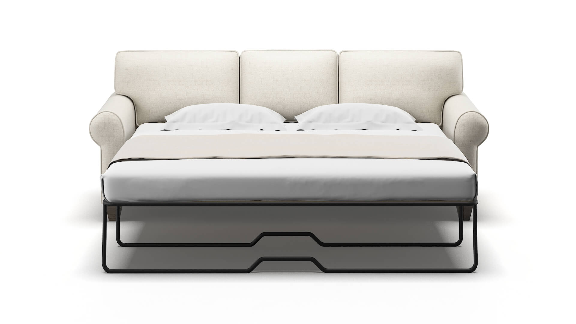 Augusta Catalina Linen Sofa Sleeper Espresso legs 1