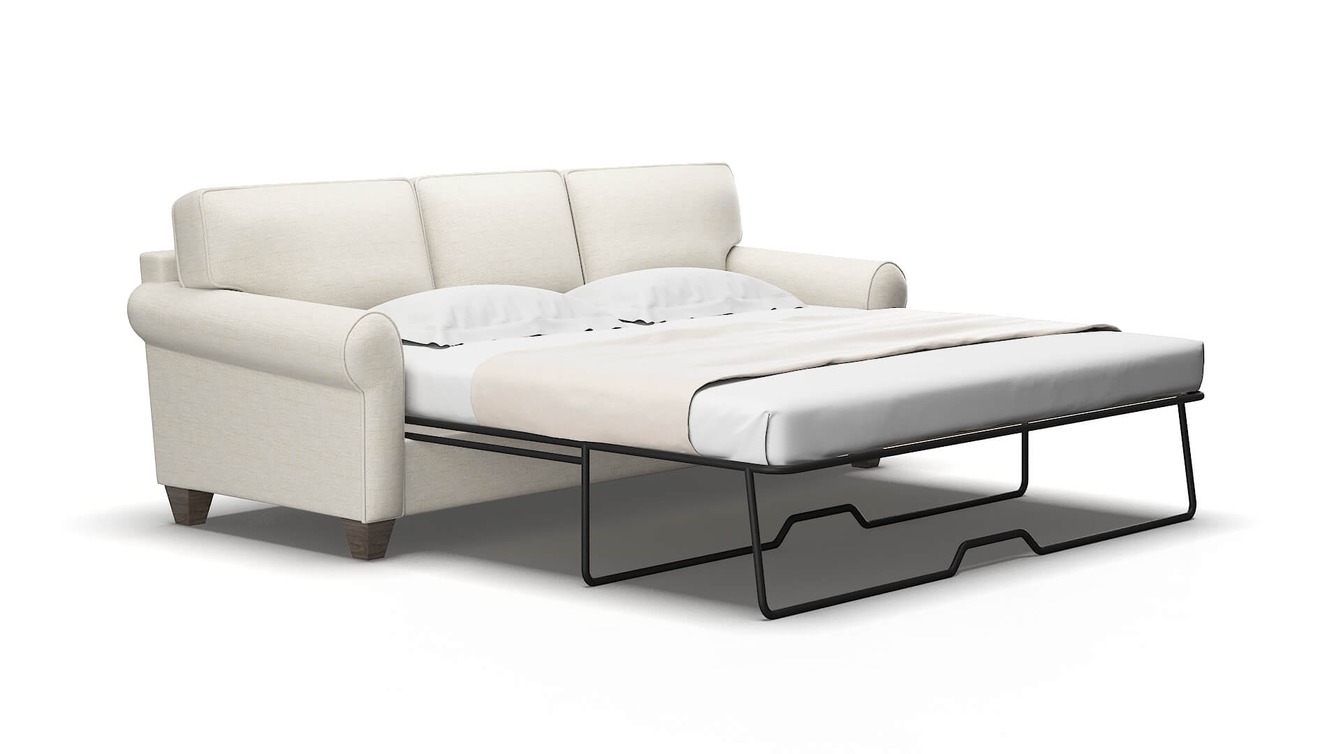 Augusta Catalina linen Sofa sleeper Espresso Legs  2