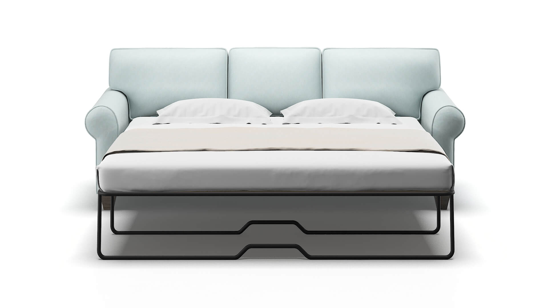 Augusta Clyde Cornflower Sofa Sleeper Espresso legs 1