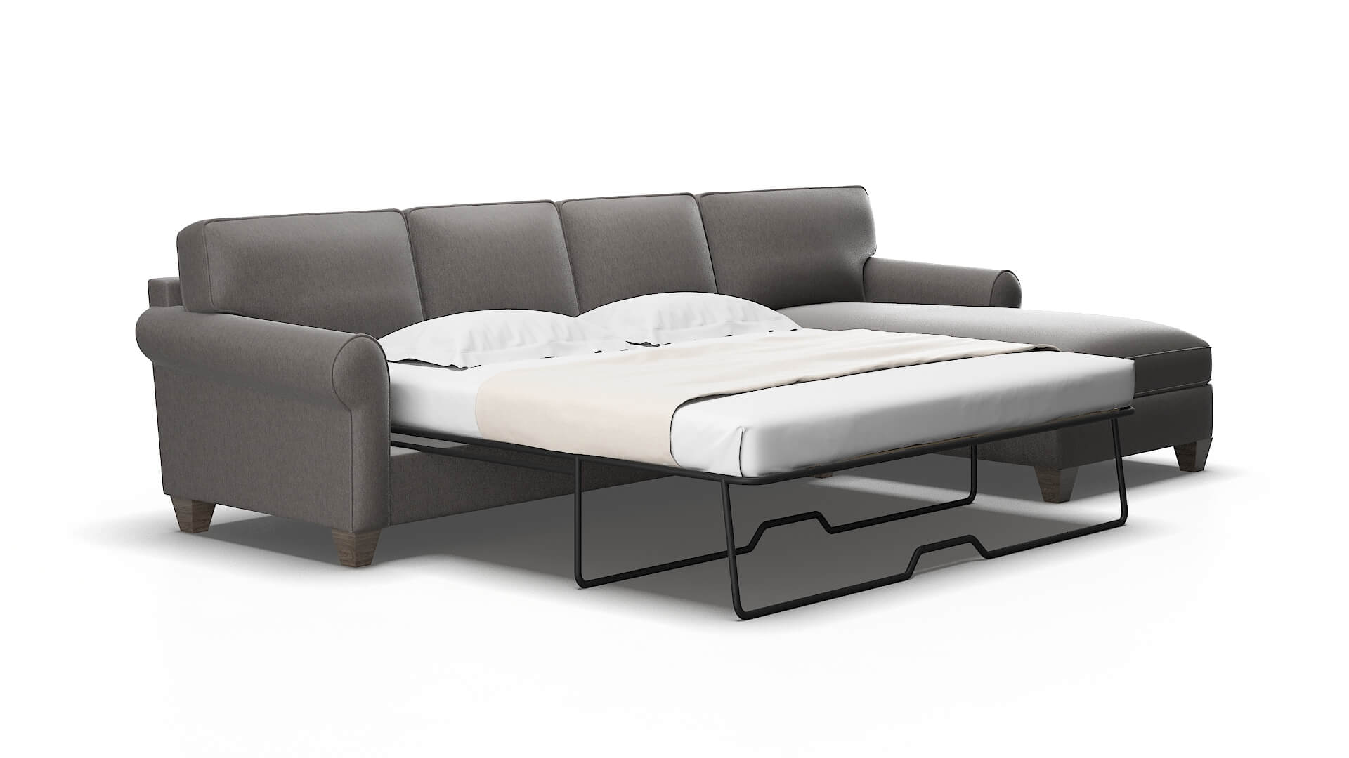 Augusta Cosmo Charcoal Panel Sleeper Espresso legs 2