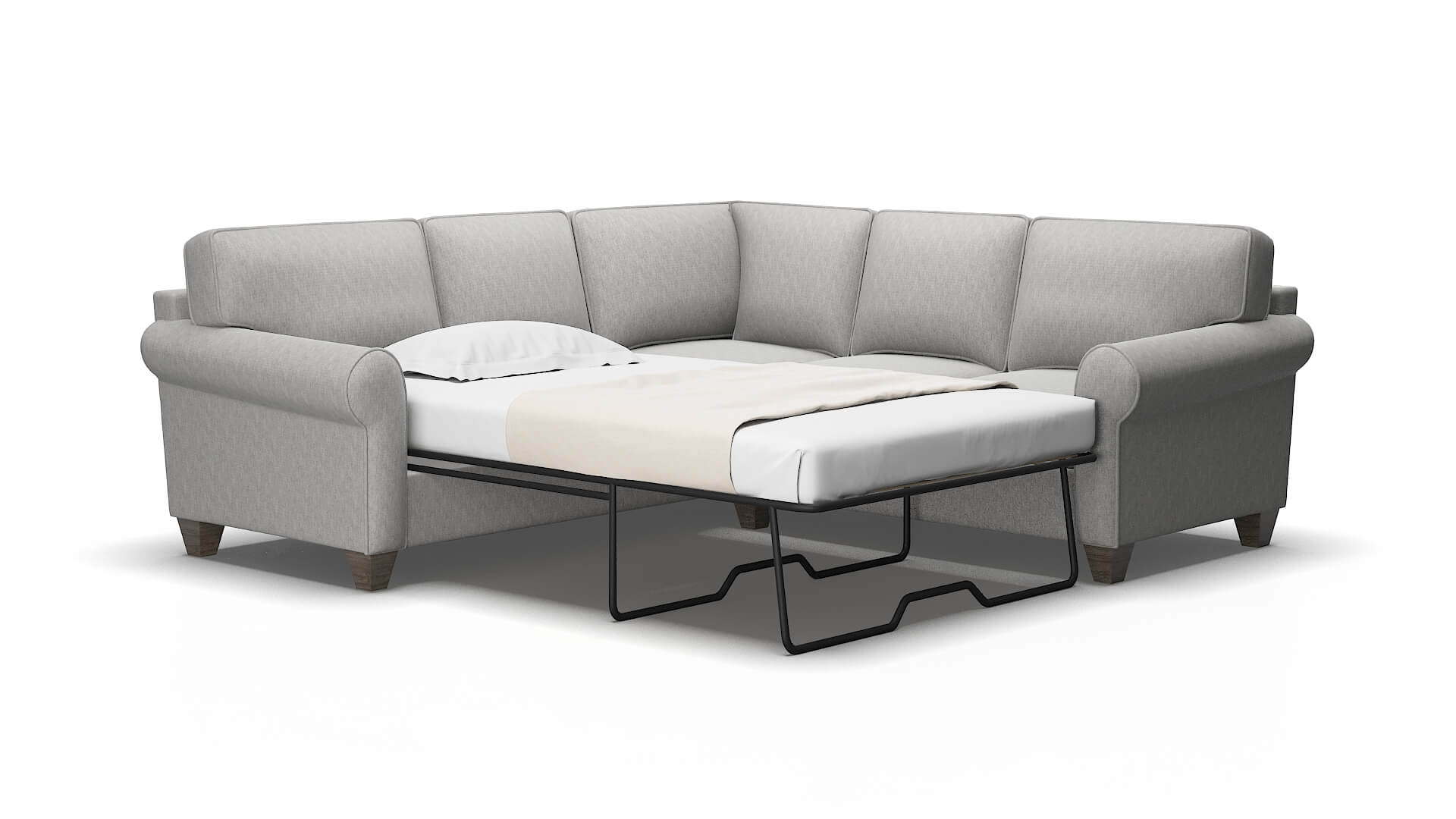 Augusta Cosmo steel Sectional sleeper Espresso Legs  2