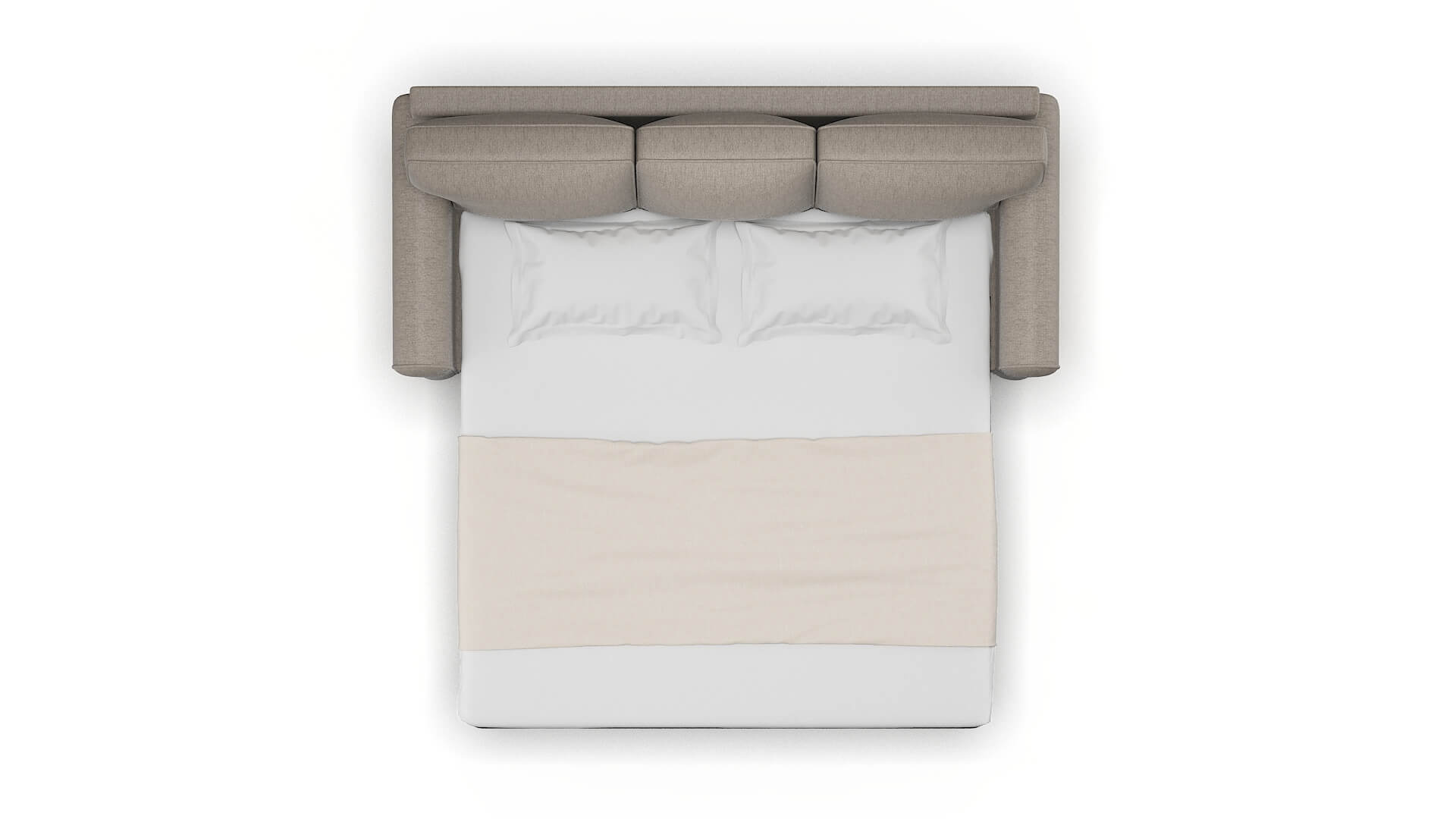 Augusta Cosmo Taupe Sofa Sleeper Espresso legs 3