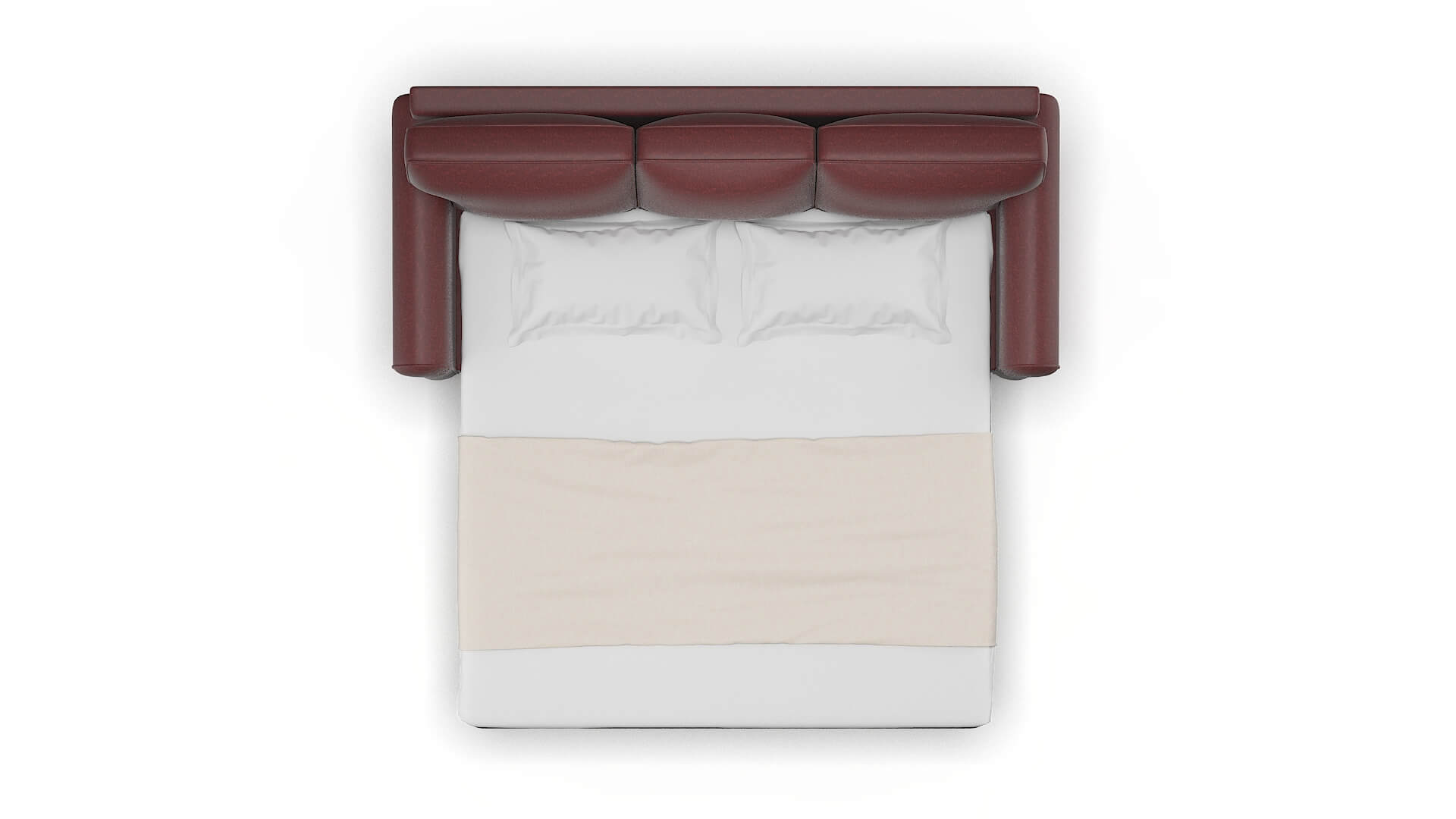 Augusta Derby Berry Sofa Sleeper Espresso legs 3