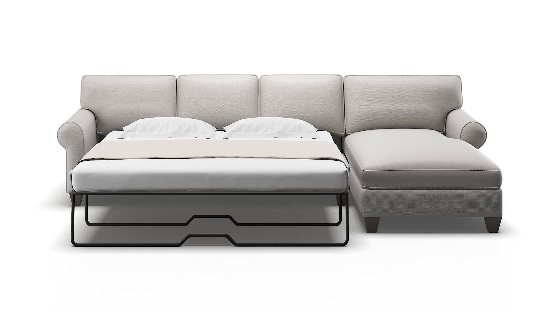 Augusta Derby Grey Panel Sleeper Espresso legs 1