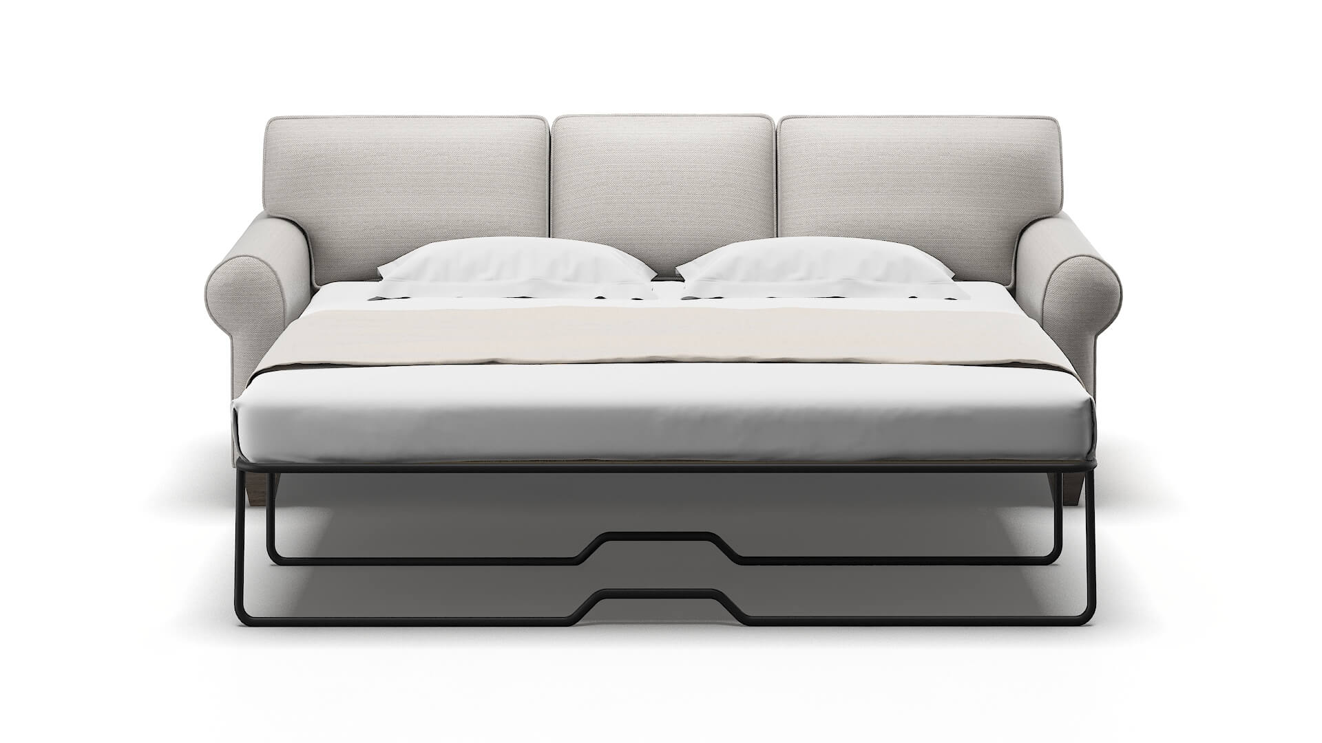 Augusta Derby Grey Sofa Sleeper Espresso legs 1