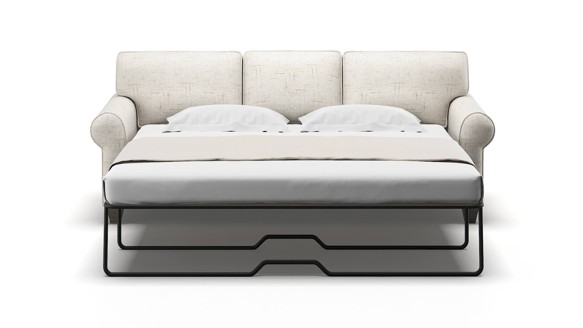 Augusta Derby Taupe Sofa Sleeper Espresso legs 1