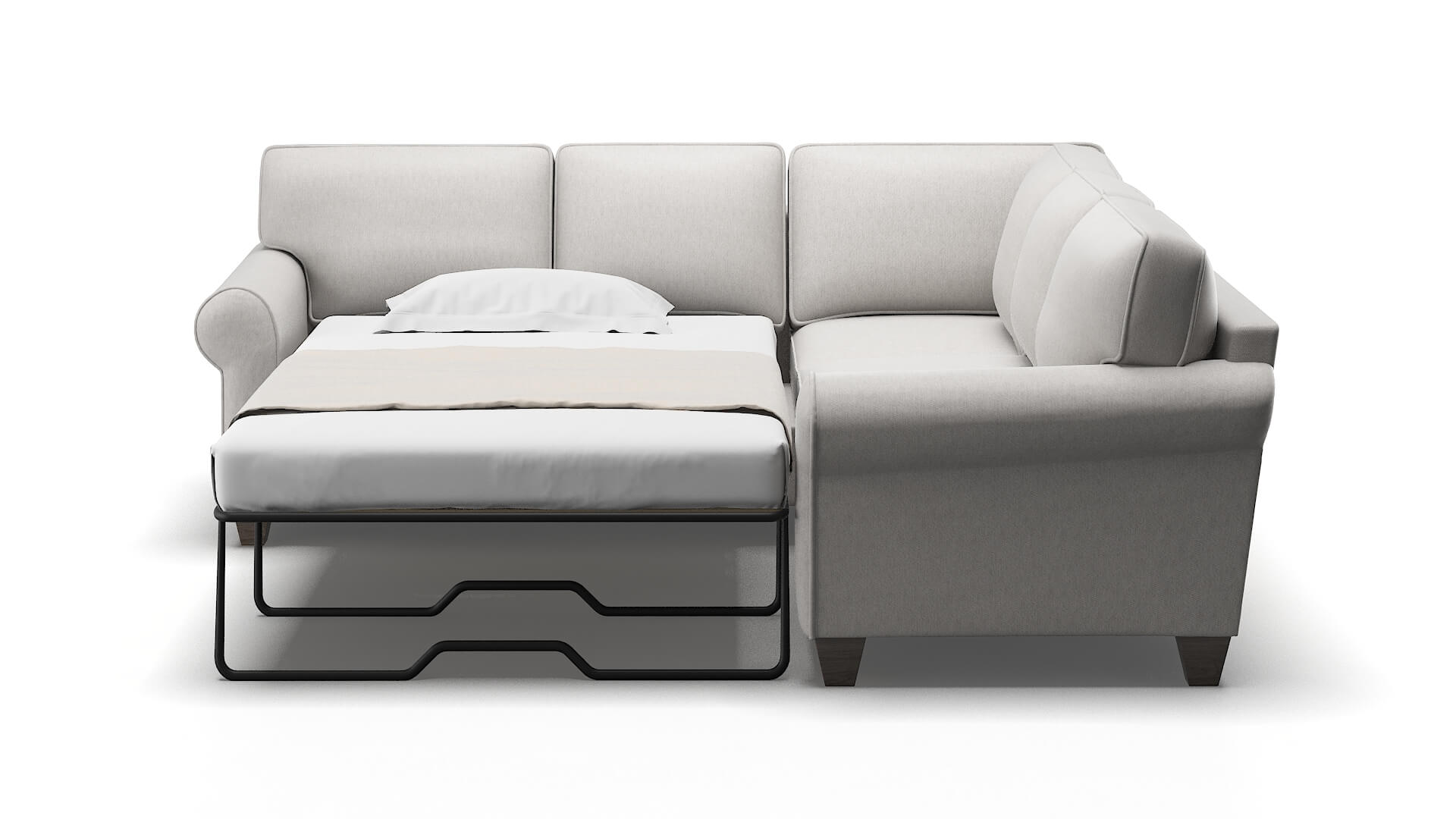 Augusta Dream_d Sterling Sectional Sleeper Espresso legs 1