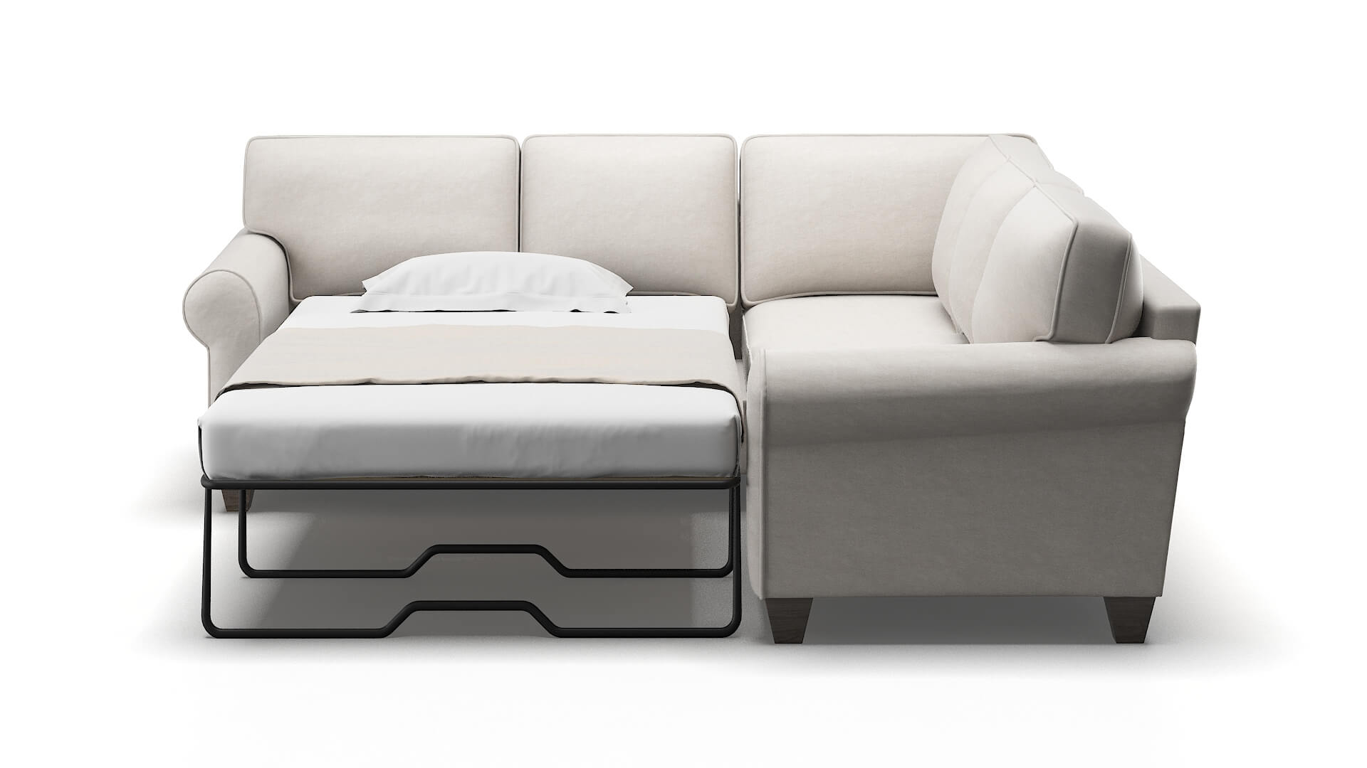 Augusta Dream_d Stone Sectional Sleeper Espresso legs 1