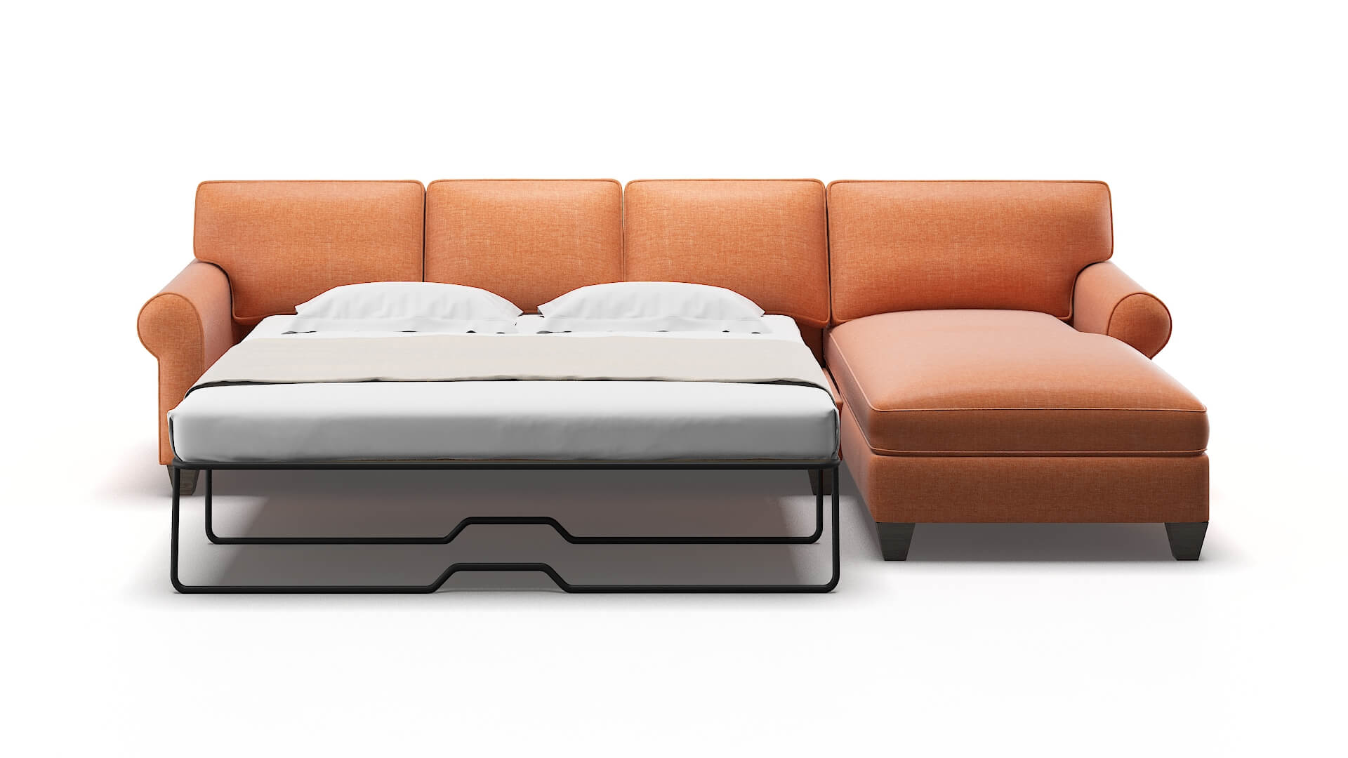 Augusta Durham Tangerine Panel Sleeper Espresso legs 1