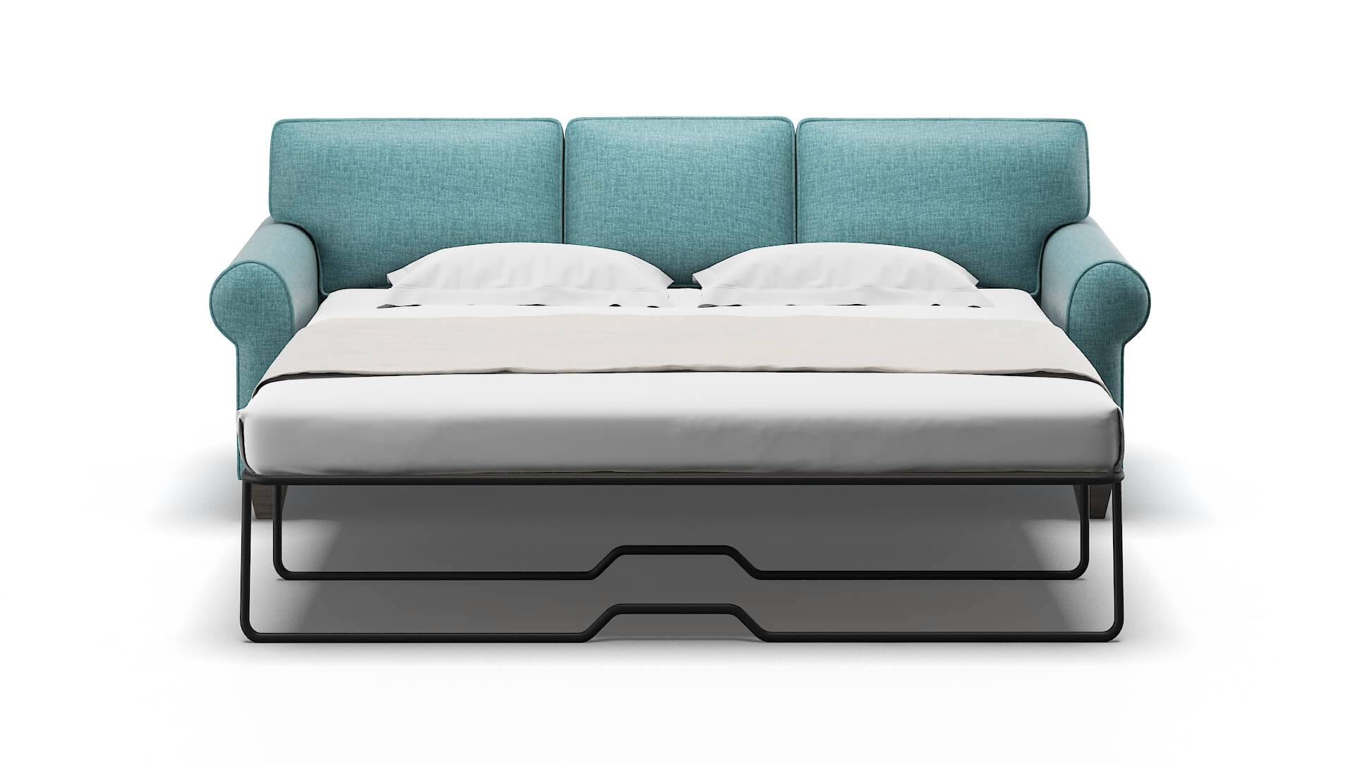 Augusta Elliot Teal Sofa Sleeper Espresso legs 1