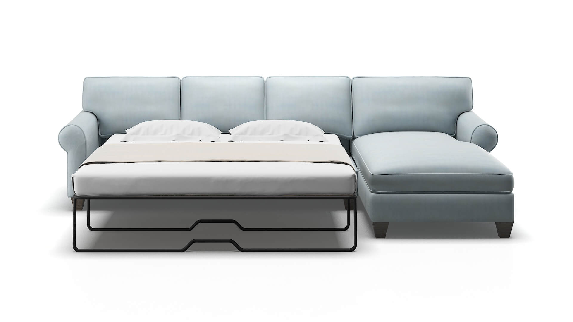 Augusta Hathaway Aqua Panel Sleeper Espresso legs 1