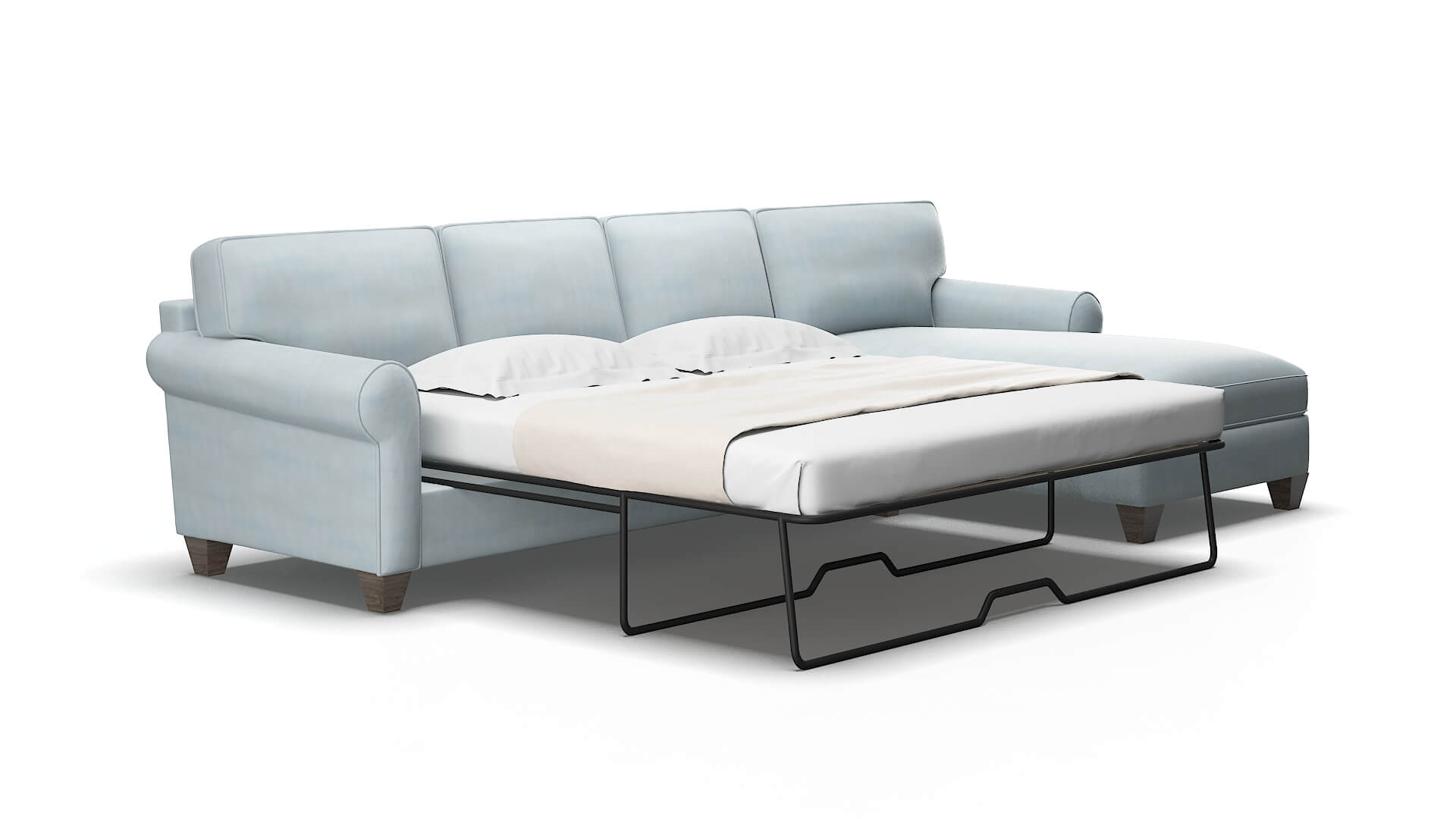 Augusta Hathaway Aqua Panel Sleeper Espresso legs 2