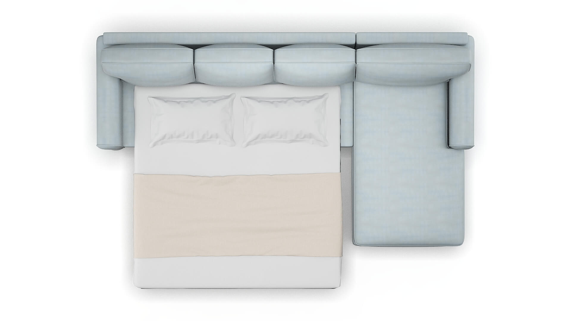 Augusta Hathaway Aqua Panel Sleeper Espresso legs 3