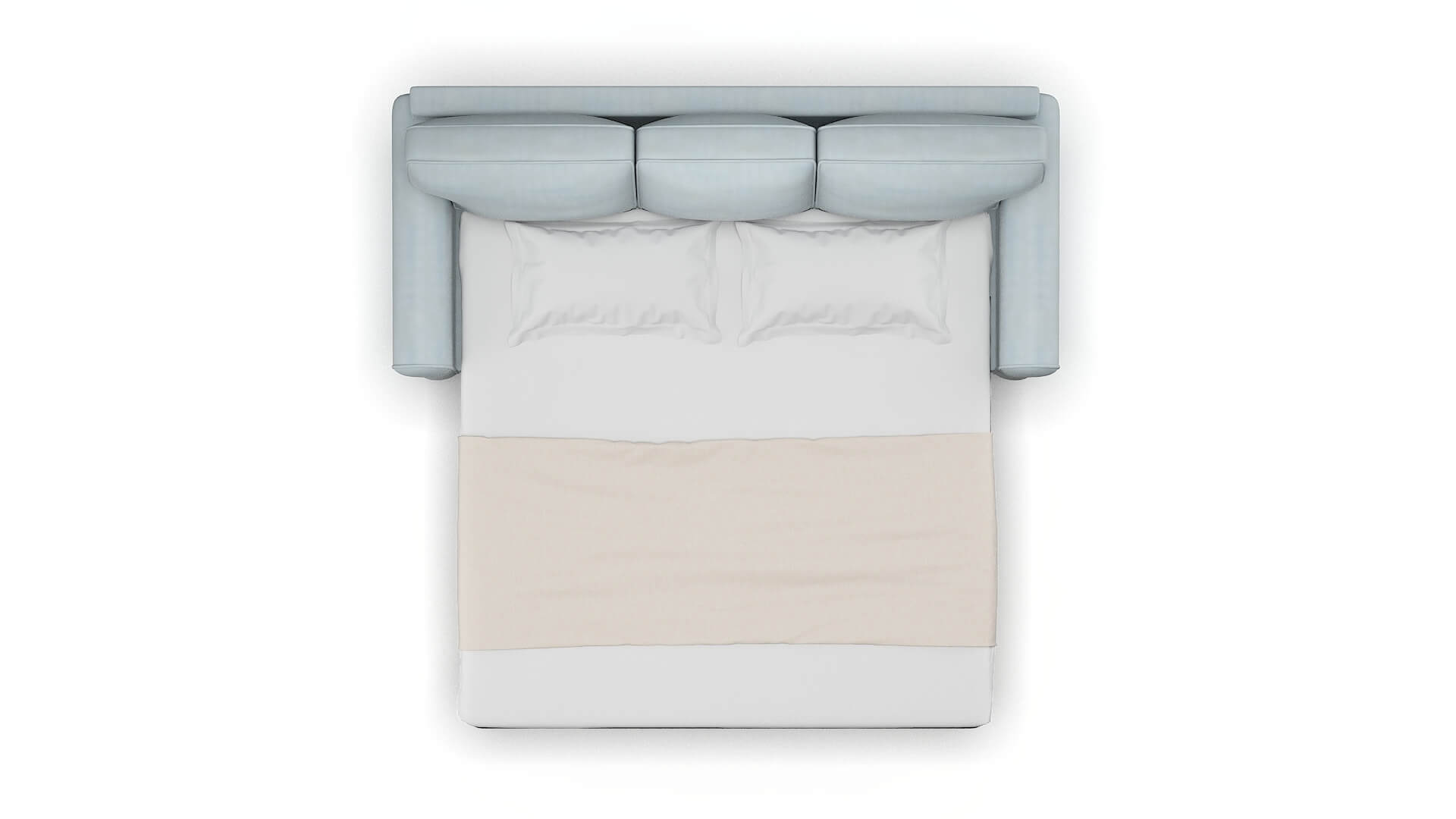 Augusta Hathaway Aqua Sofa Sleeper Espresso legs 3