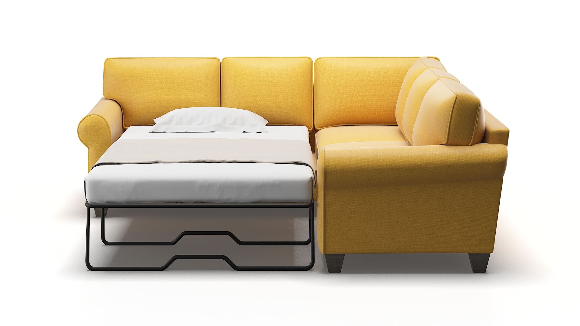 Augusta Hepburn Chai_tea Sectional Sleeper Espresso legs 1