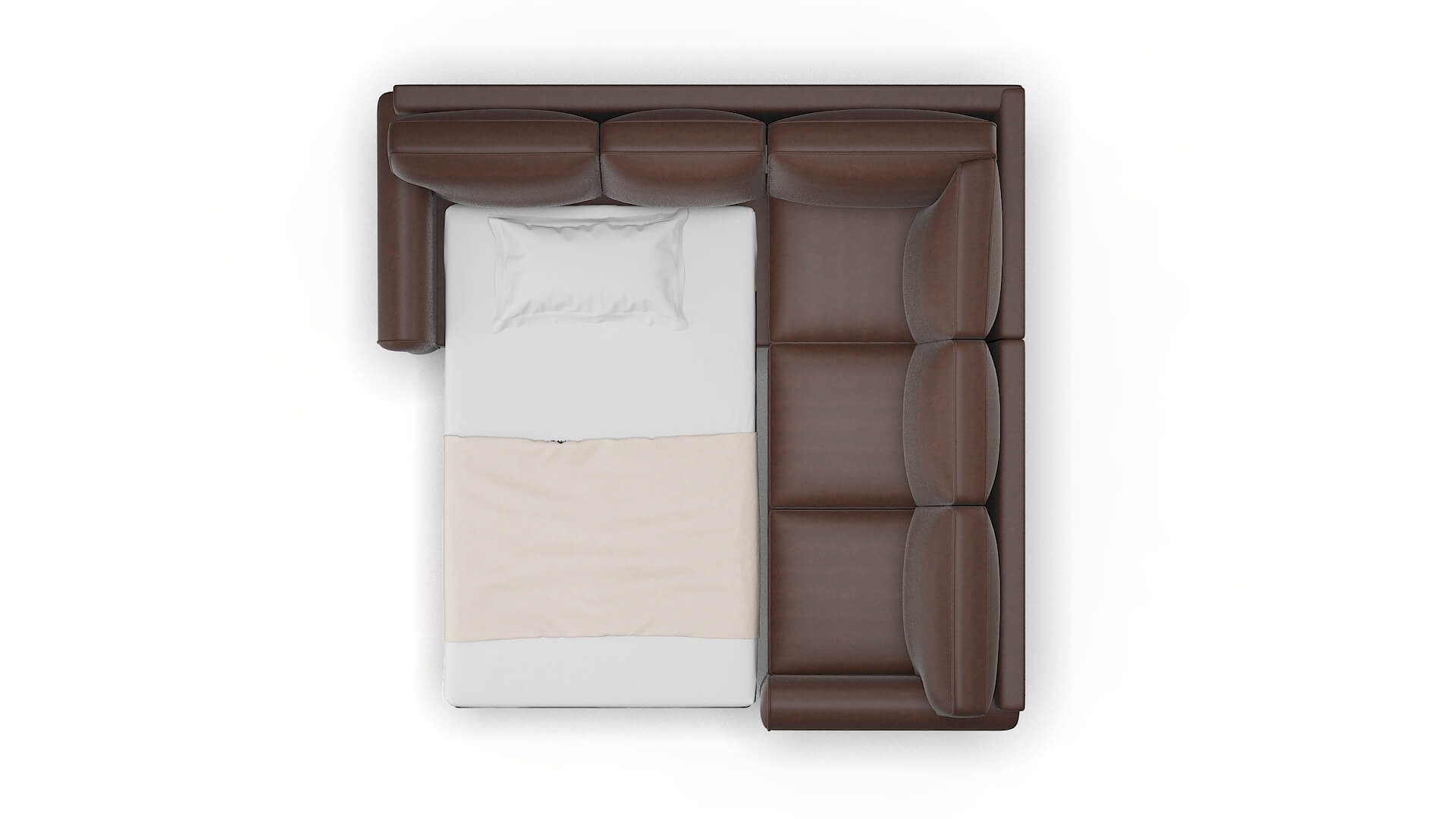 Augusta Insight Cafe Sectional Sleeper Espresso legs 3