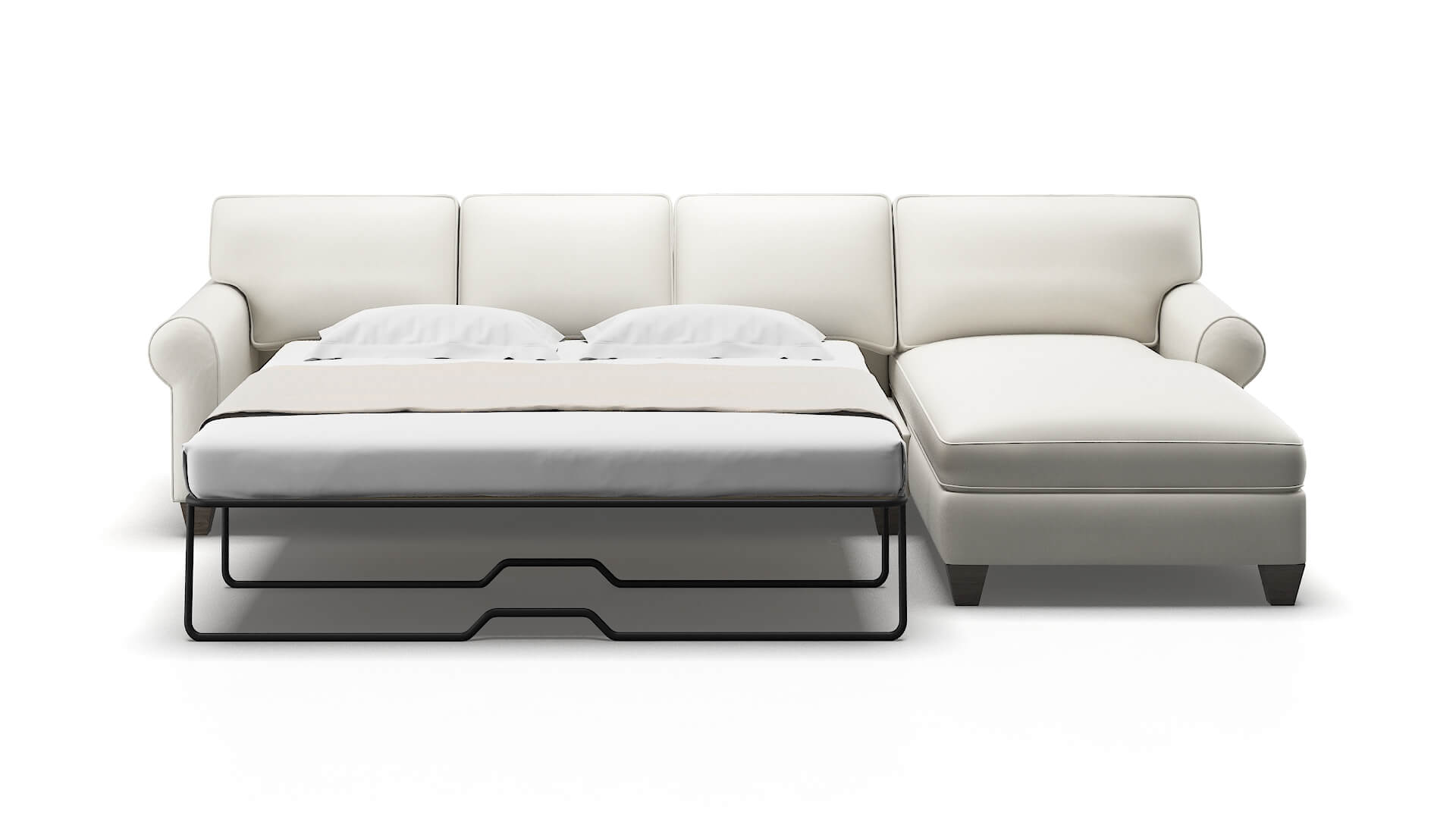 Augusta Keylargo Oatmeal Panel Sleeper Espresso legs 1