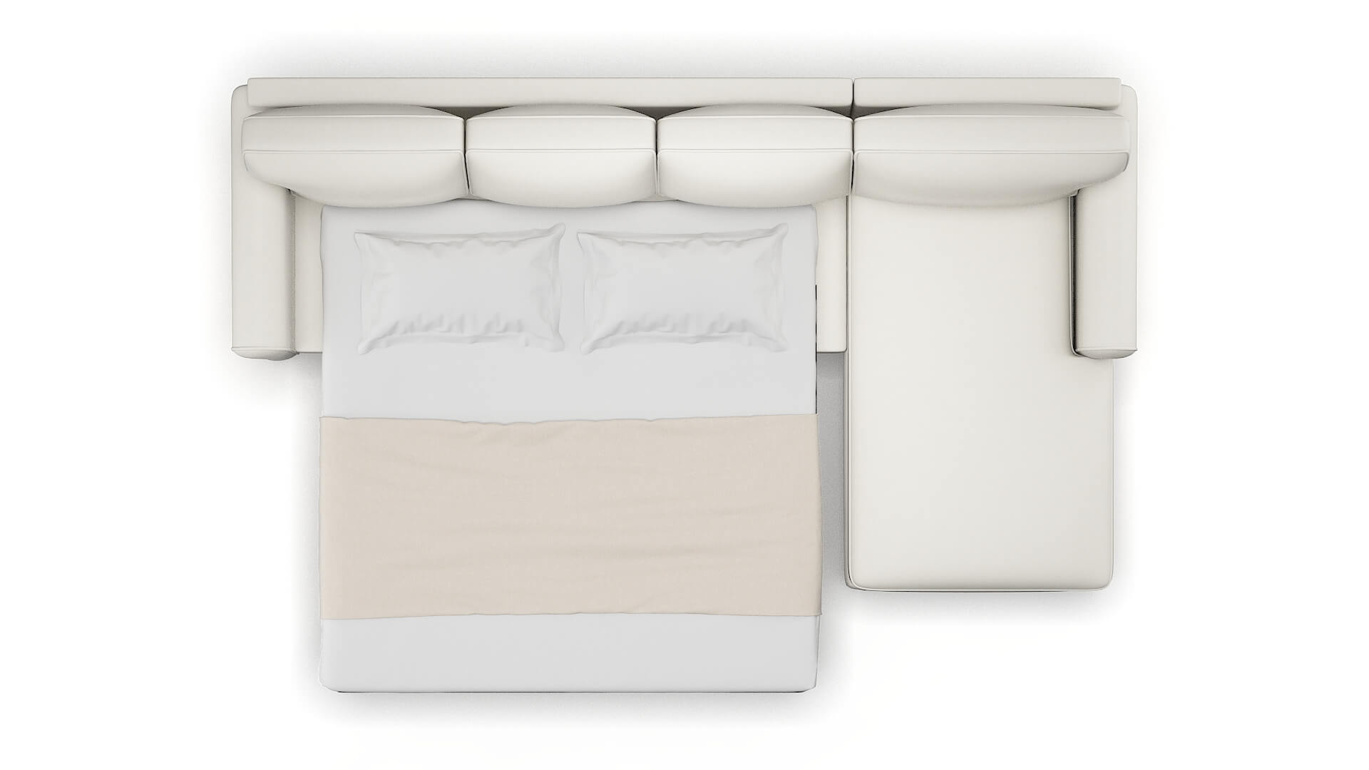 Augusta Keylargo Oatmeal Panel Sleeper Espresso legs 3