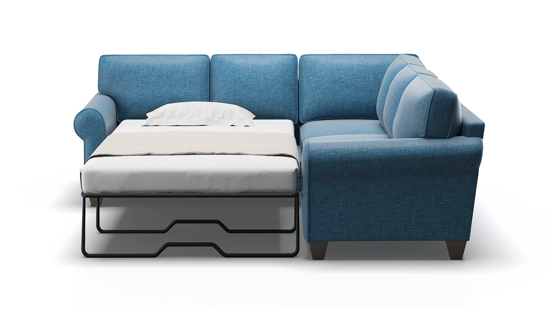 Augusta Keylargo Ocean Sectional Sleeper Espresso legs 1