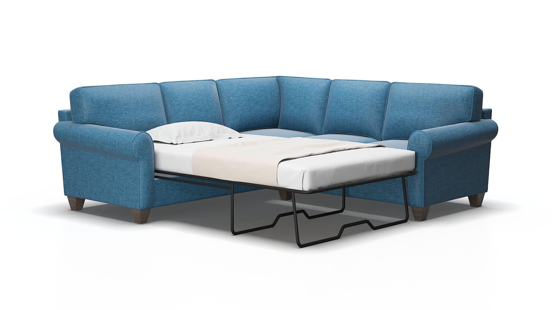 Augusta Keylargo ocean Sectional sleeper Espresso Legs  2
