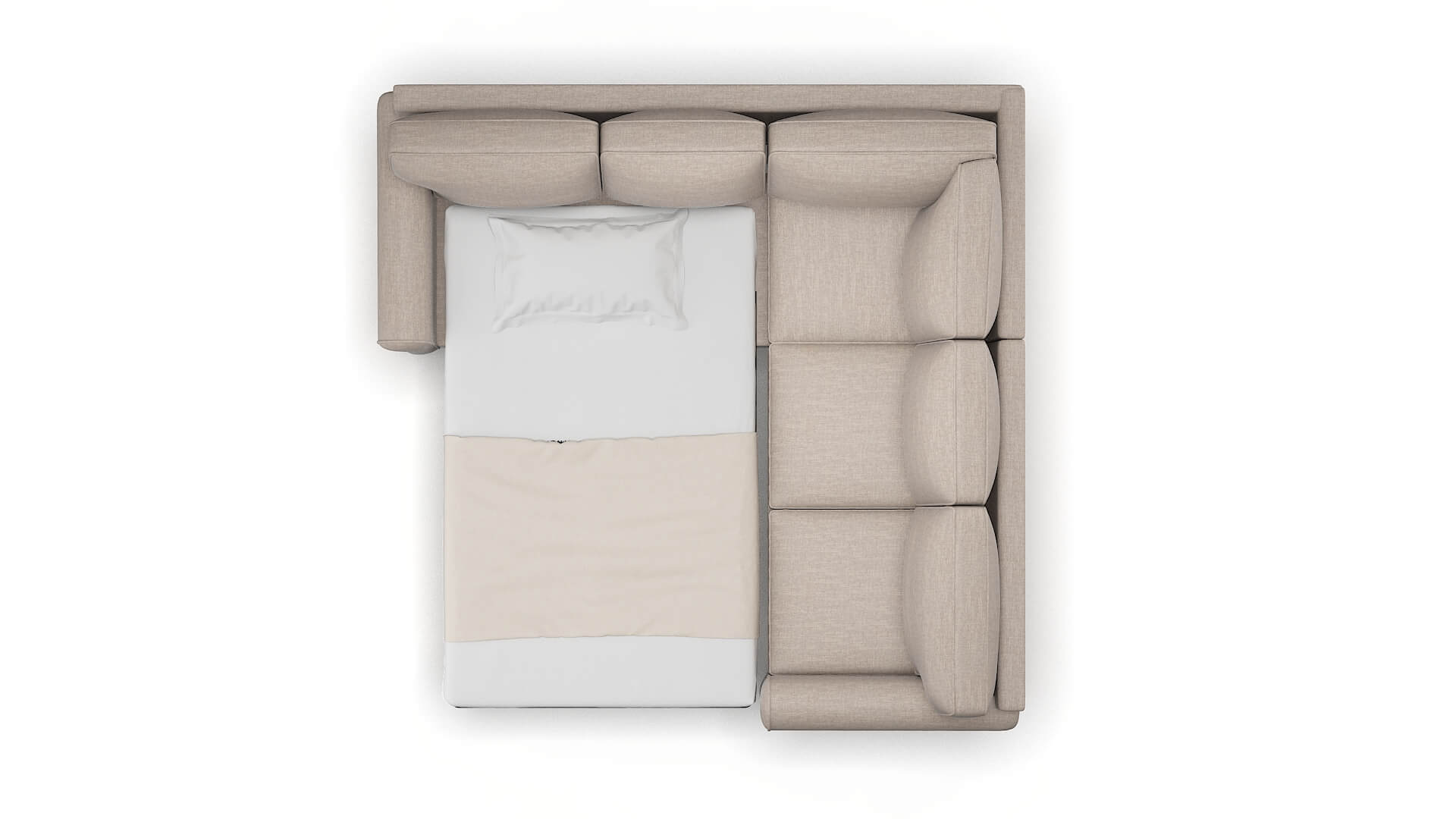 Augusta Keylargo Pumice Sectional Sleeper Espresso legs 3