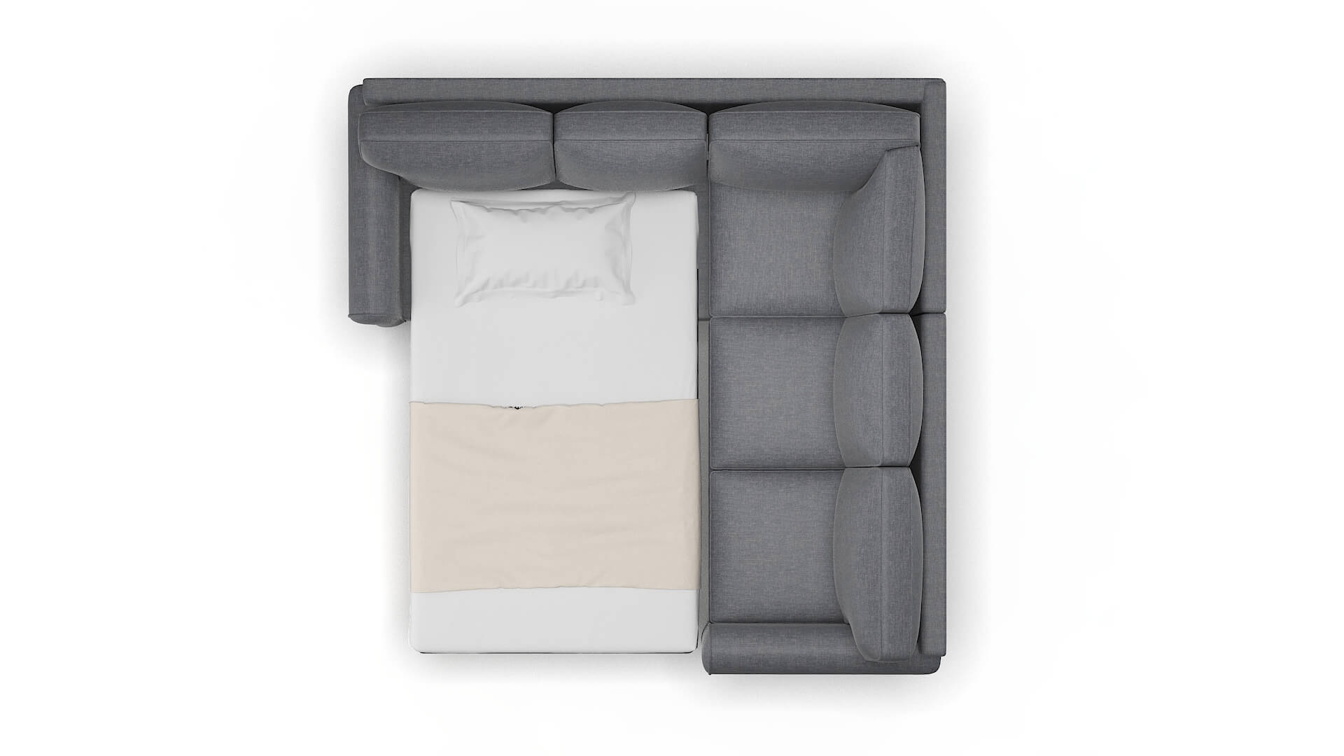Augusta Lana Onyx Sectional Sleeper Espresso legs 3