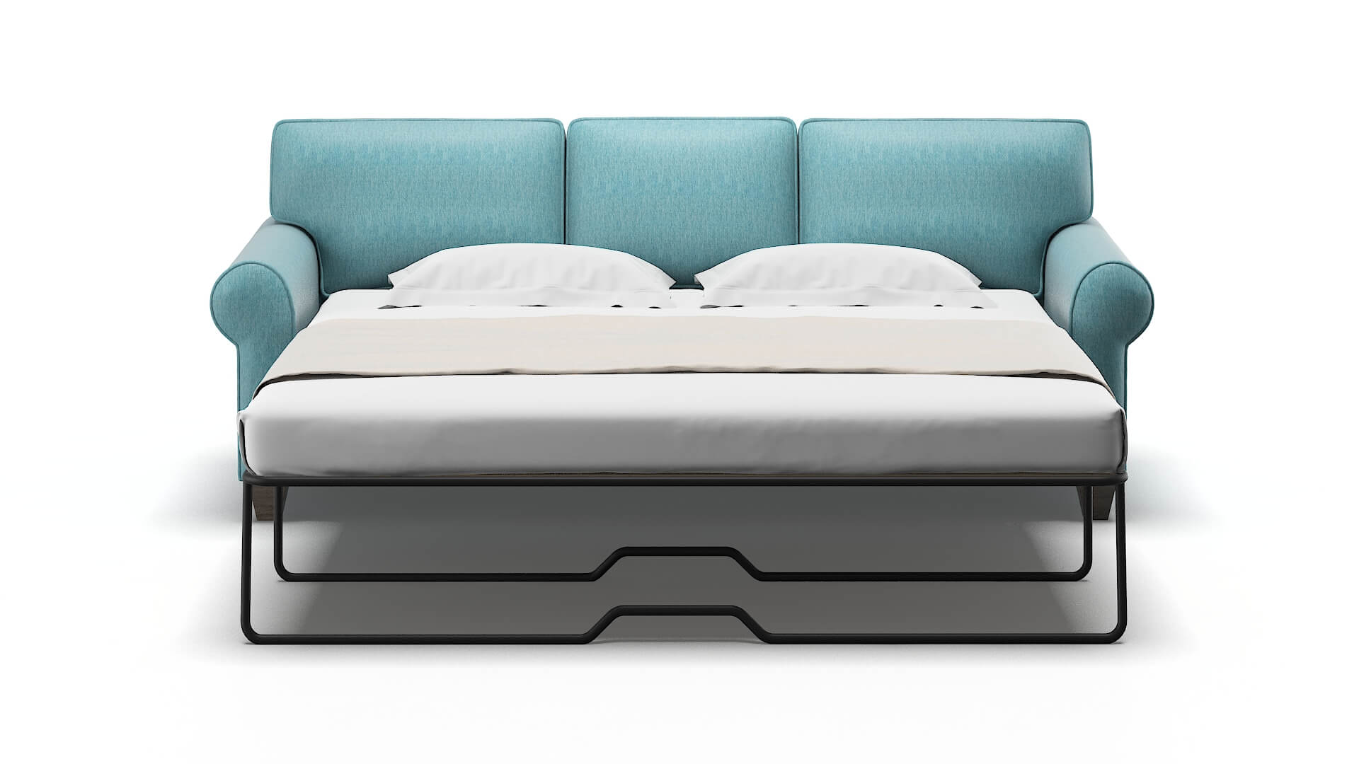 Augusta Lana Peacock Sofa Sleeper Espresso legs 1