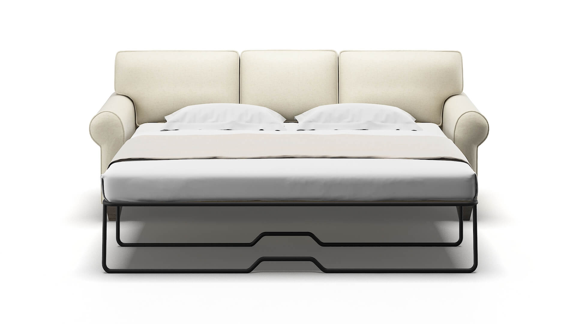 Augusta Lana Sand Sofa Sleeper Espresso legs 1